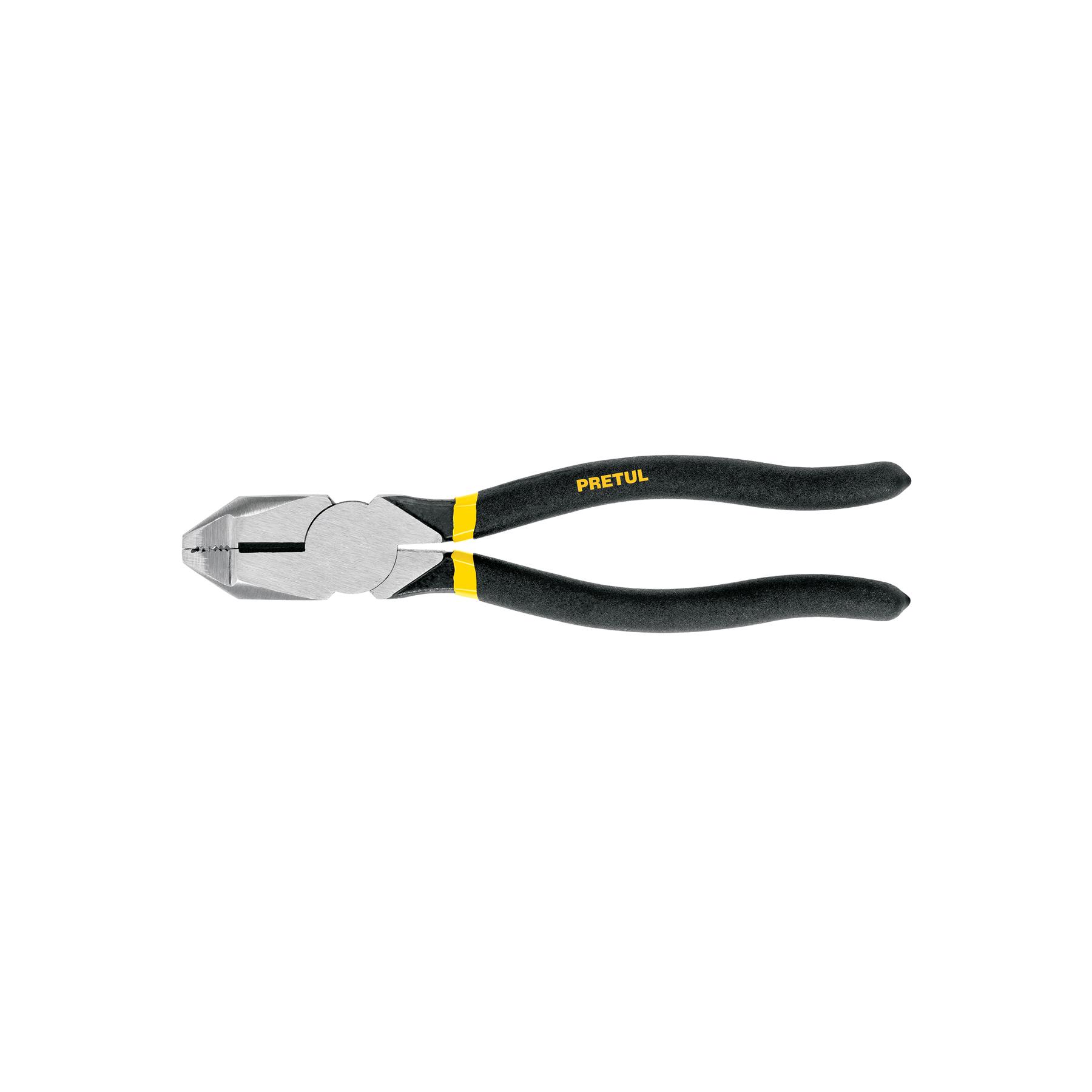 "PINZA PARA ELECTRICISTA 8"" USO RUDO, MANGO DE PVC, PRETUL"