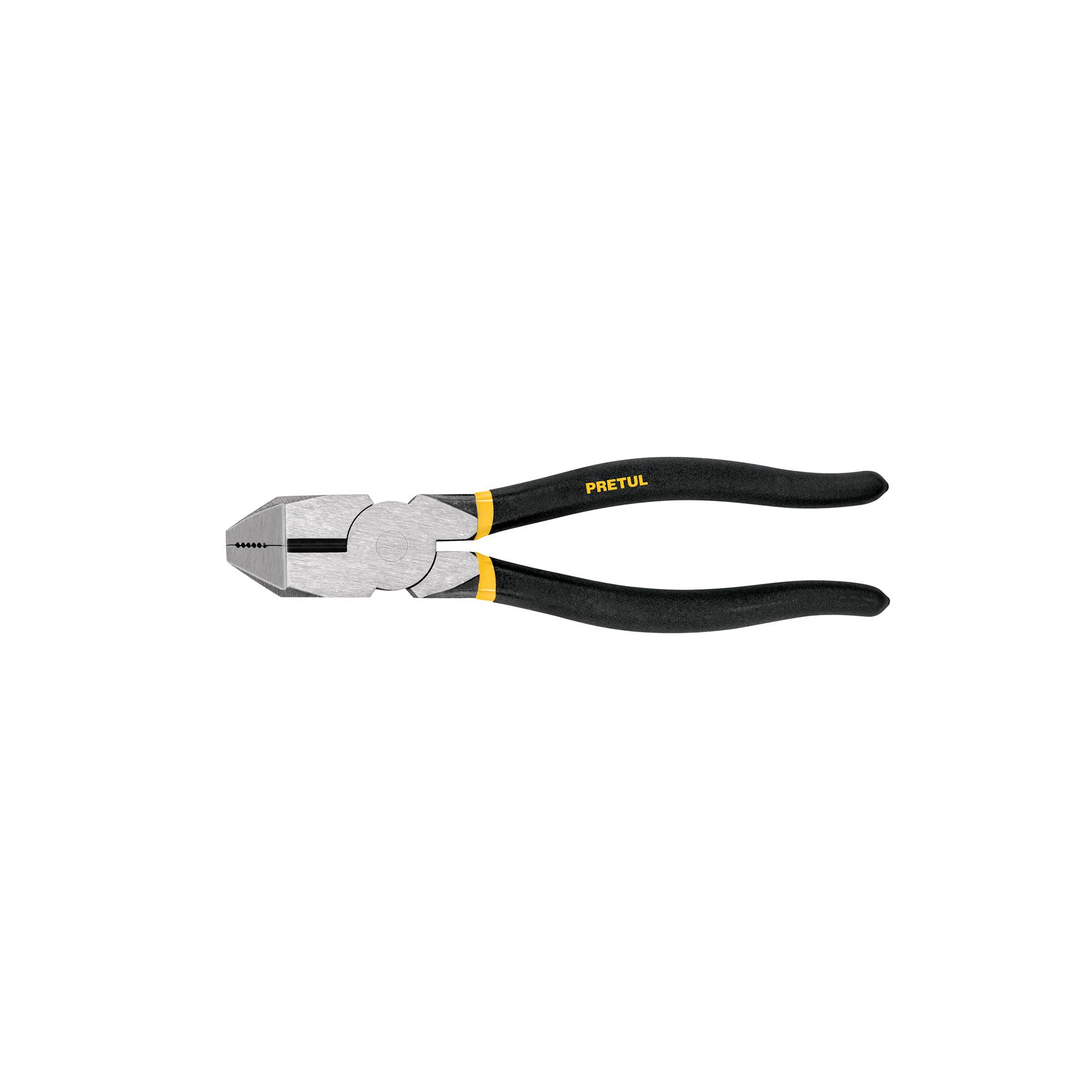 "PINZA PARA ELECTRICISTA 9"" USO RUDO, MANGO DE PVC, PRETUL"
