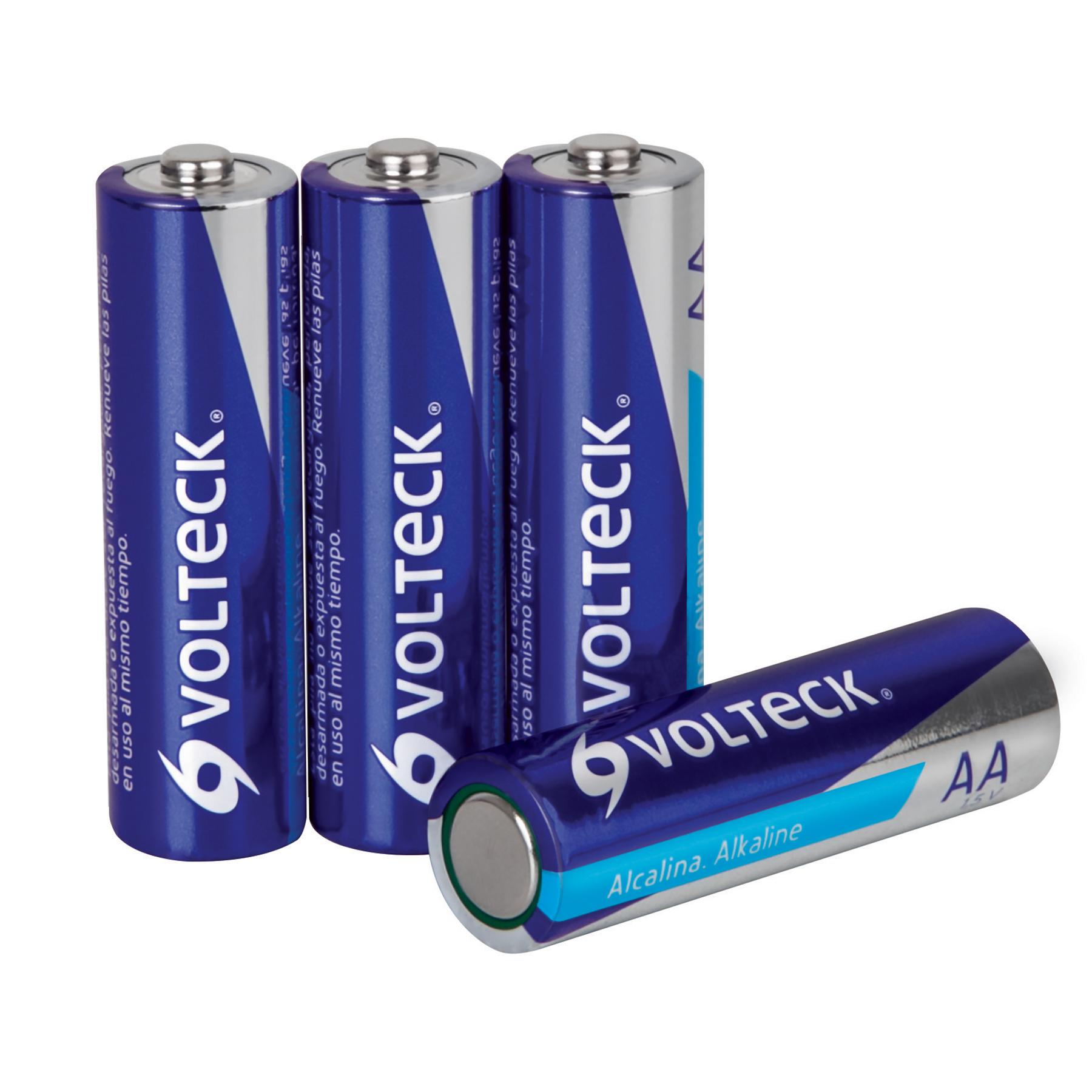 BLÍSTER CON 4 PILAS ALCALINAS TAMAÑO AA, VOLTECK