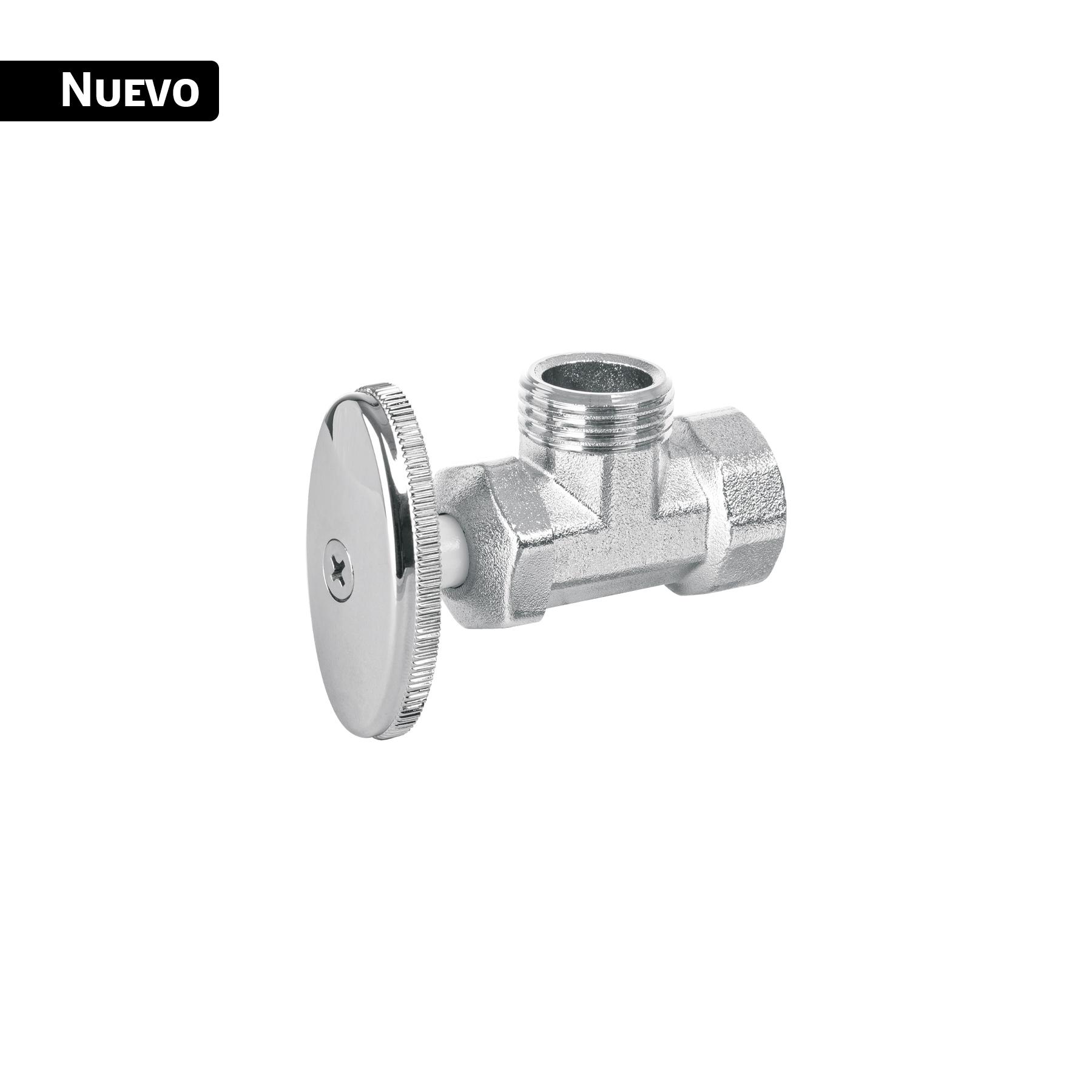 "LLAVE ANGULAR DE ZAMAK CROMADA 1/2"", DE COMPRESIÓN"