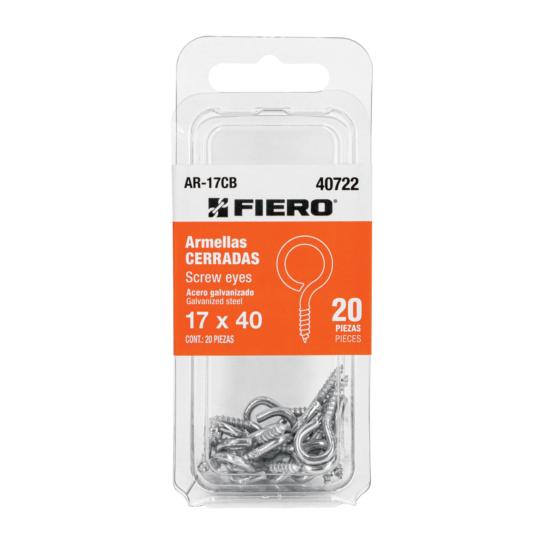 BLÍSTER CON 20 ARMELLAS CERRADAS 17X40