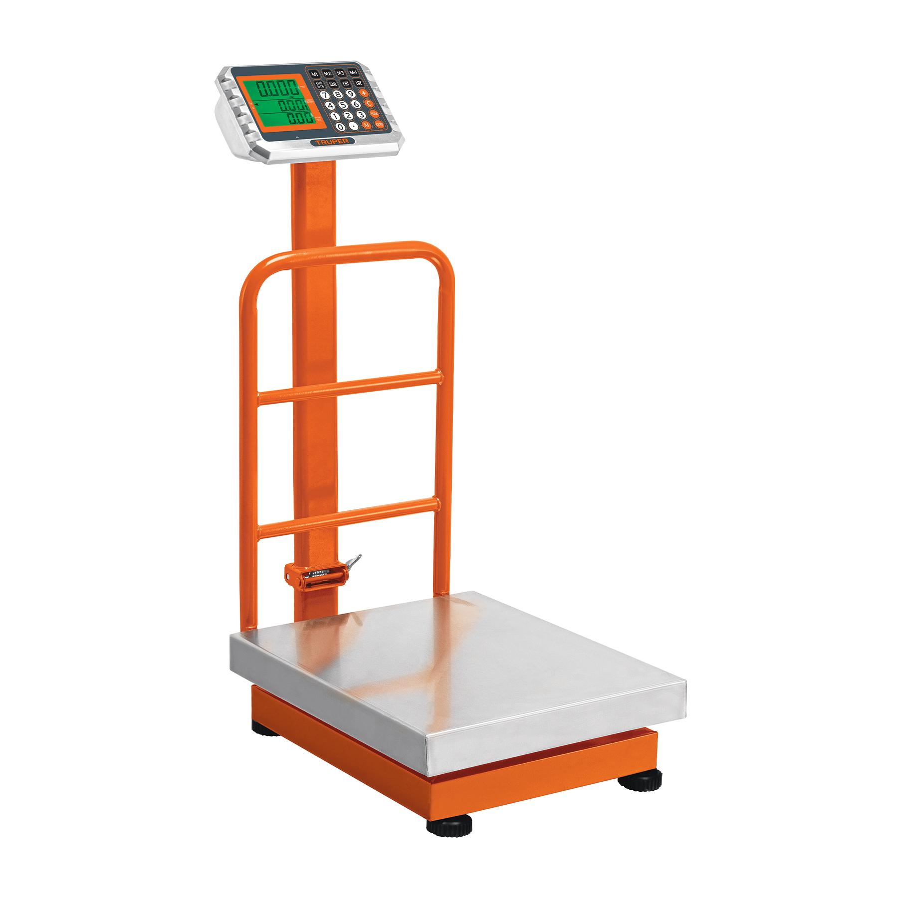BÁSCULA ELECTRÓNICA DE PLATAFORMA, INOXIDABLE, 200 KG TRUPER