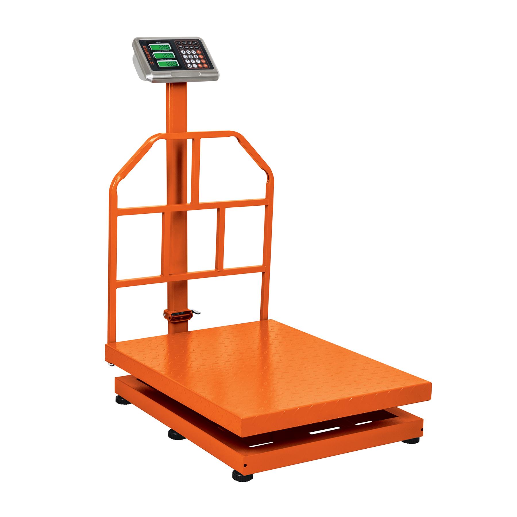 BÁSCULA ELECTRÓNICA DE PLATAFORMA, PLEGABLE, 500 KG, TRUPER