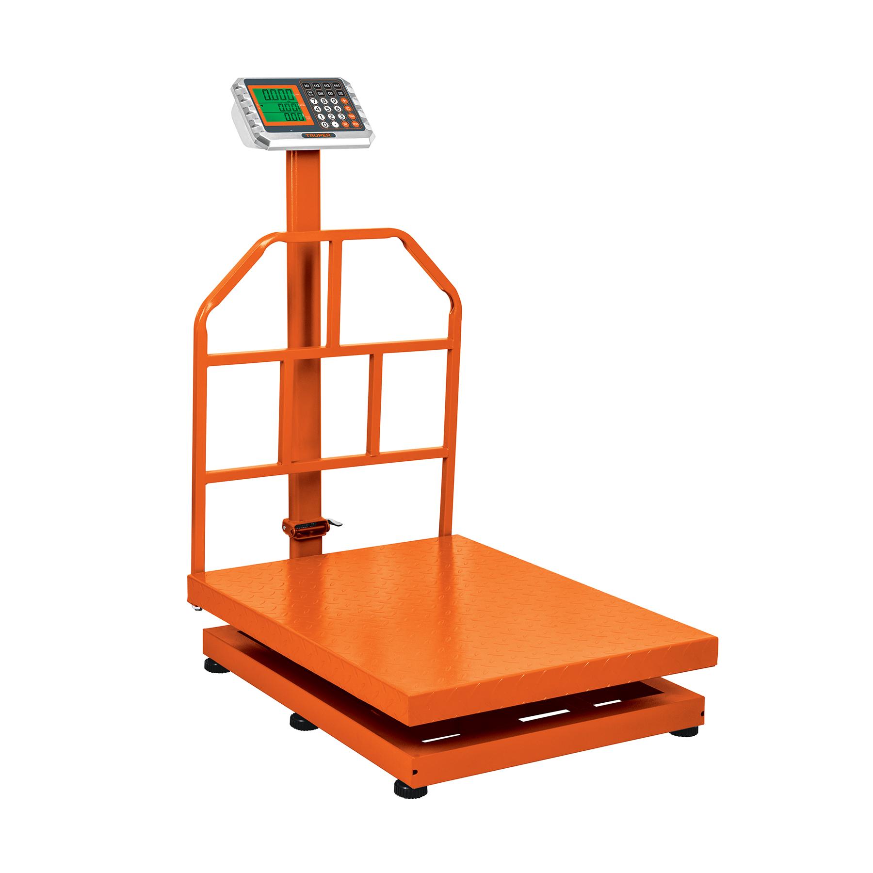 BÁSCULA ELECTRÓNICA DE PLATAFORMA, PLEGABLE, 500 KG, TRUPER