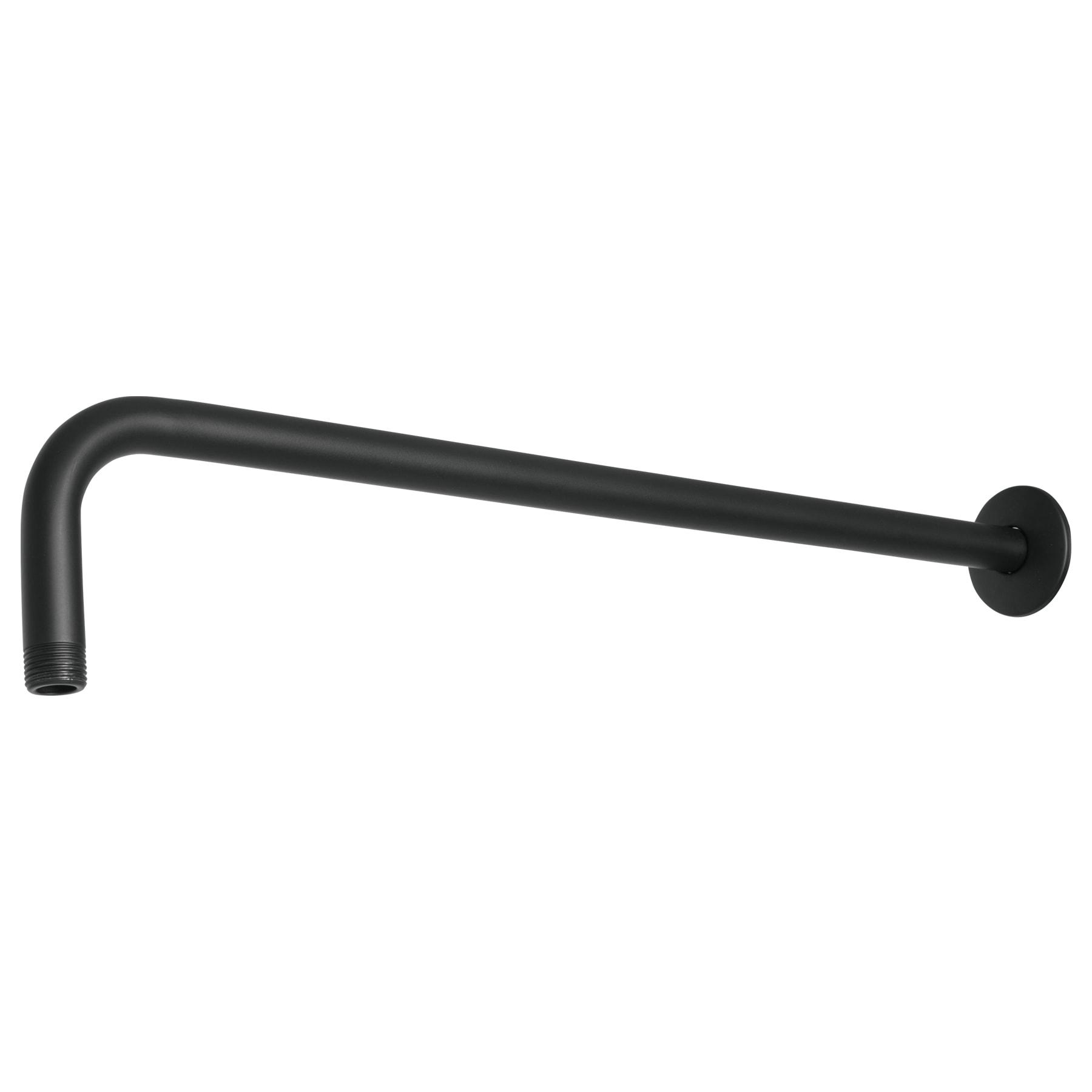 BRAZO RECTO 50 CM CON CHAPETÓN PARA REGADERA, NEGRO MATE