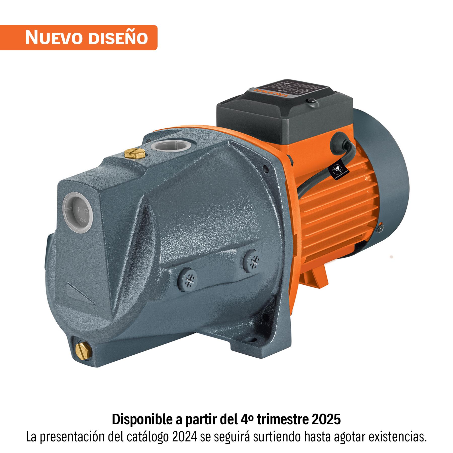 BOMBA ELÉCTRICA TIPO JET PARA AGUA, HIERRO, 1 HP, TRUPER