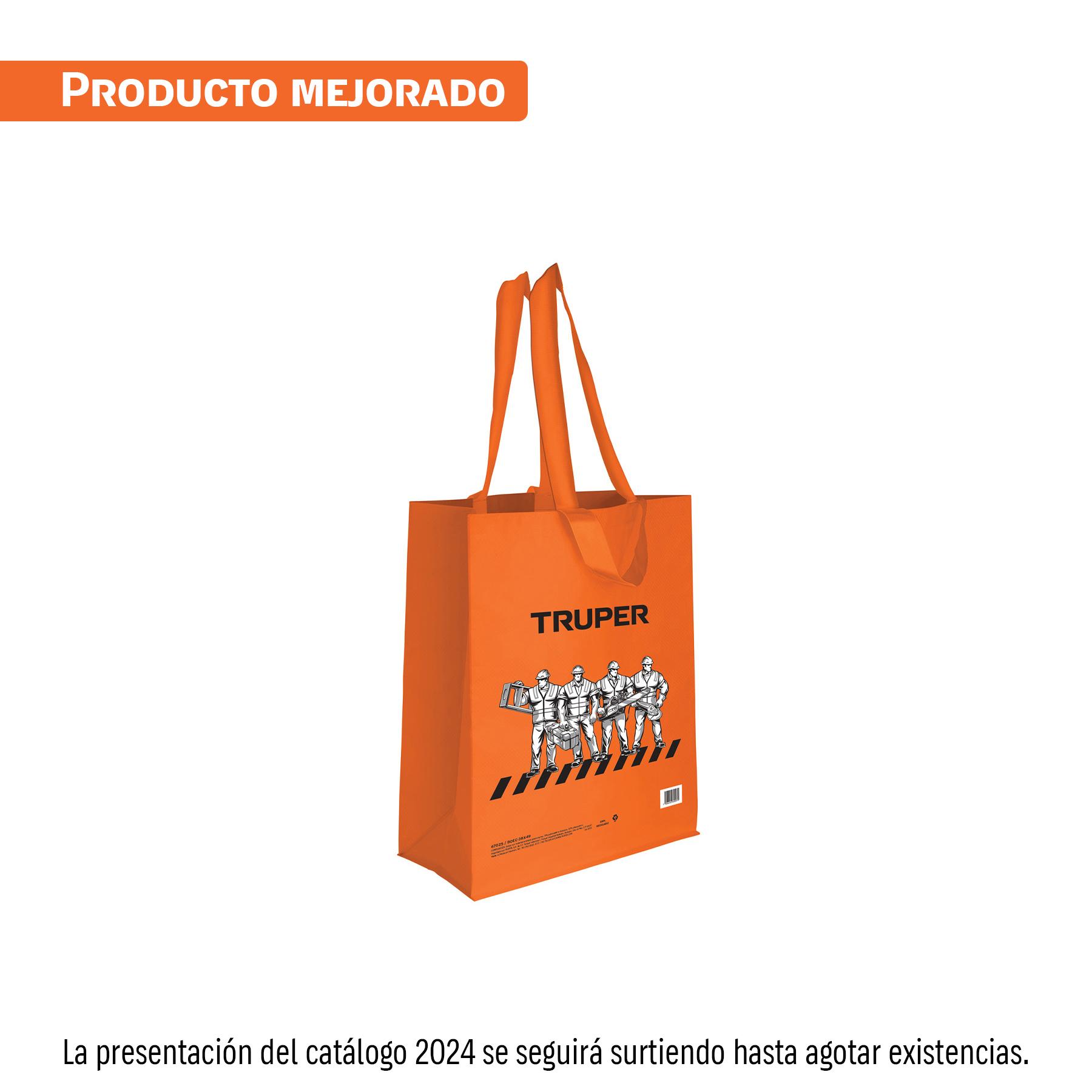 BOLSA ECOLÓGICA NARANJA DE 38 X 49 CM, TRUPER
