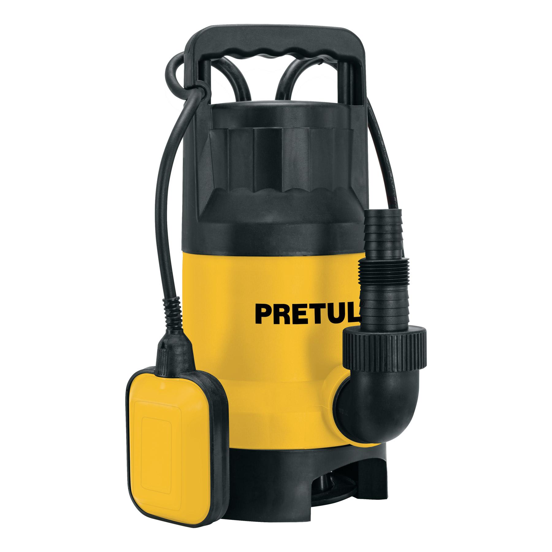 BOMBA SUMERGIBLE PLÁSTICA, 1-1/2 HP PARA AGUA SUCIA, PRETUL