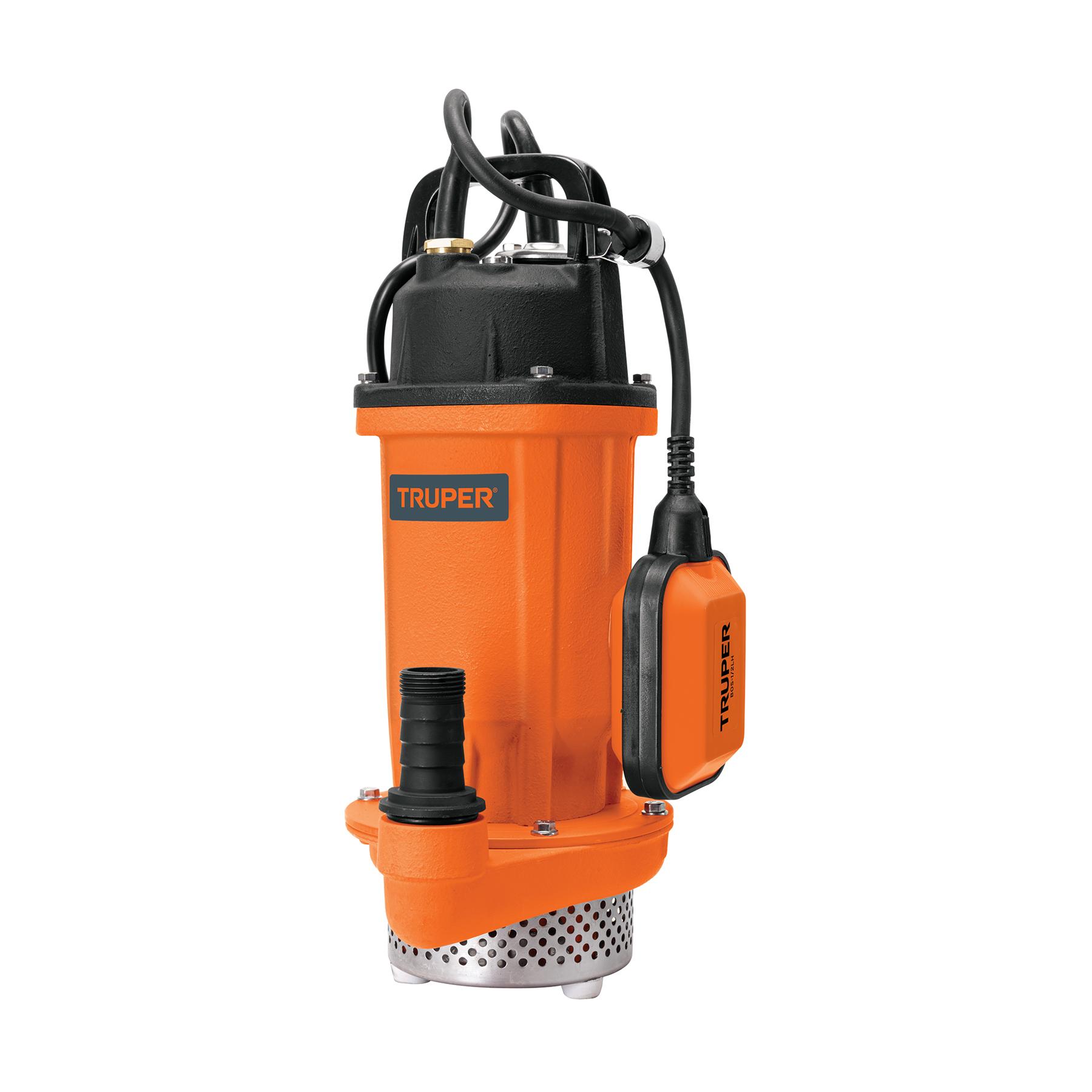 BOMBA SUMERGIBLE HIERRO FUNDIDO, AGUA LIMPIA, 1/2 HP, TRUPER