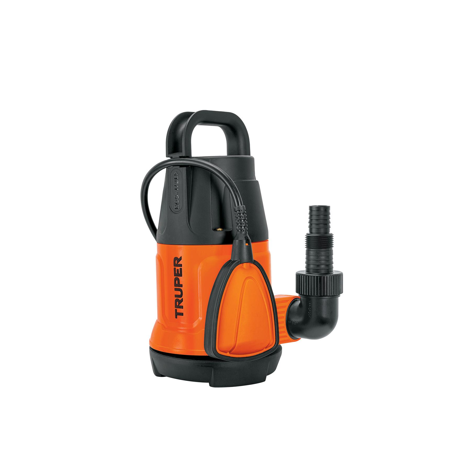 BOMBA SUMERGIBLE PLÁSTICA, 1/2 HP PARA AGUA LIMPIA, TRUPER