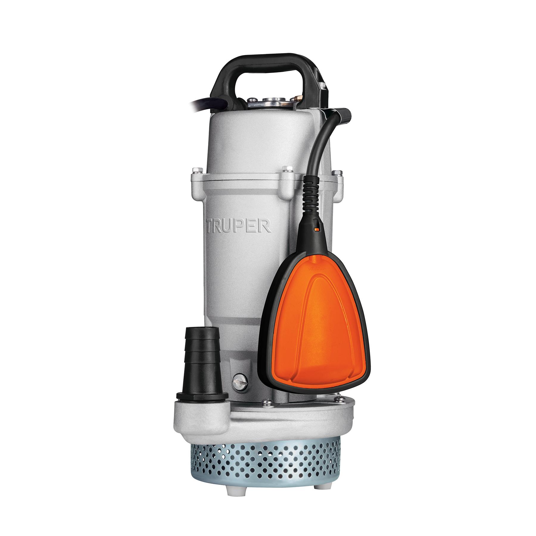 BOMBA SUMERGIBLE CUBIERTA ALUMINIO,AGUA LIMPIA,1/2HP, TRUPER