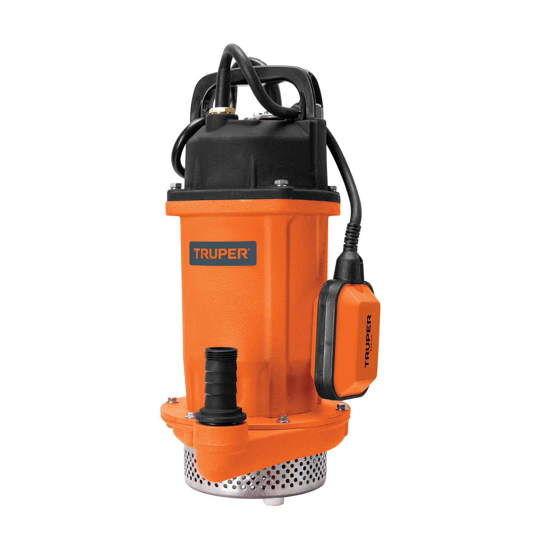 BOMBA SUMERGIBLE HIERRO FUNDIDO, AGUA LIMPIA, 1 HP, TRUPER