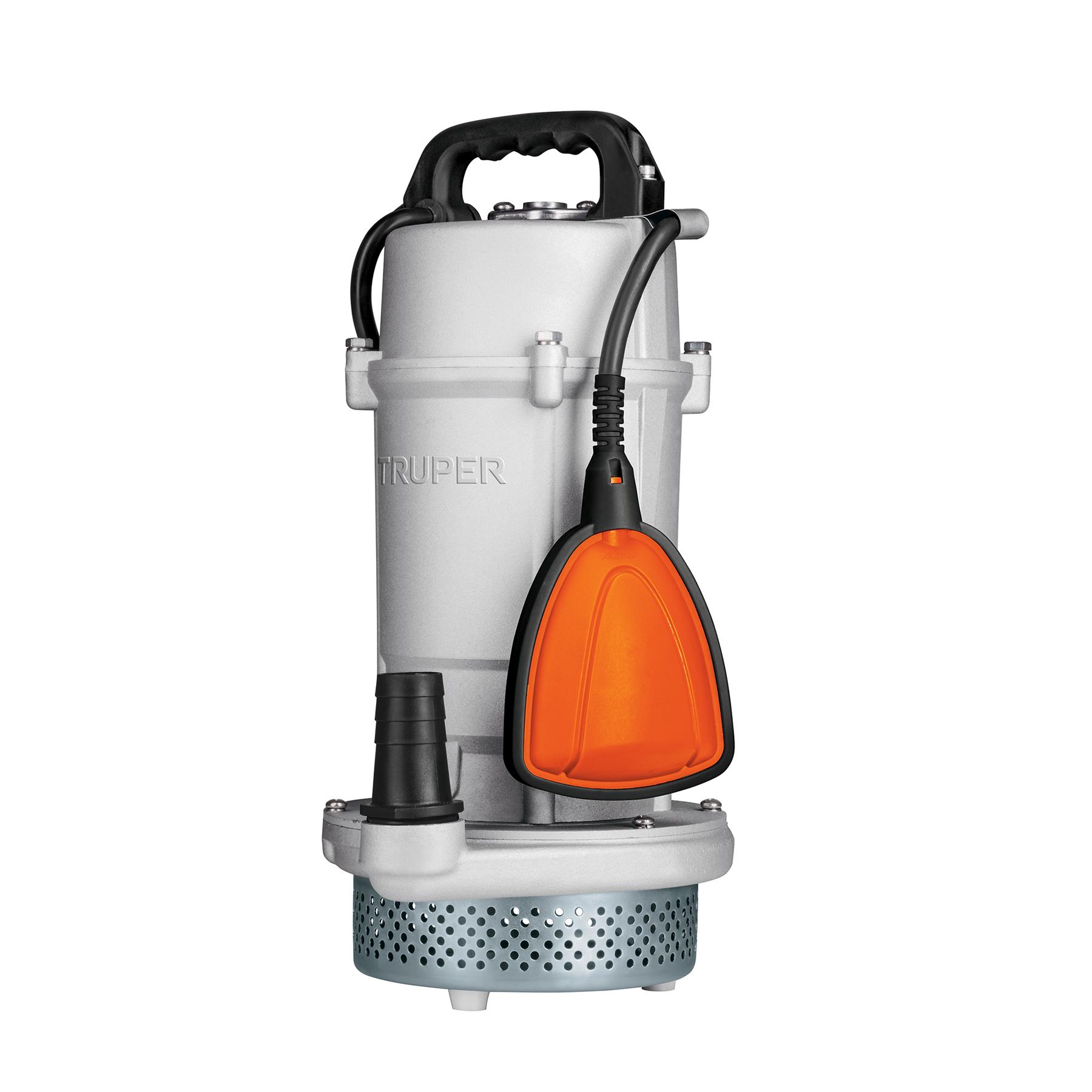 BOMBA SUMERGIBLE CUBIERTA ALUMINIO,AGUA LIMPIA, 1 HP, TRUPER