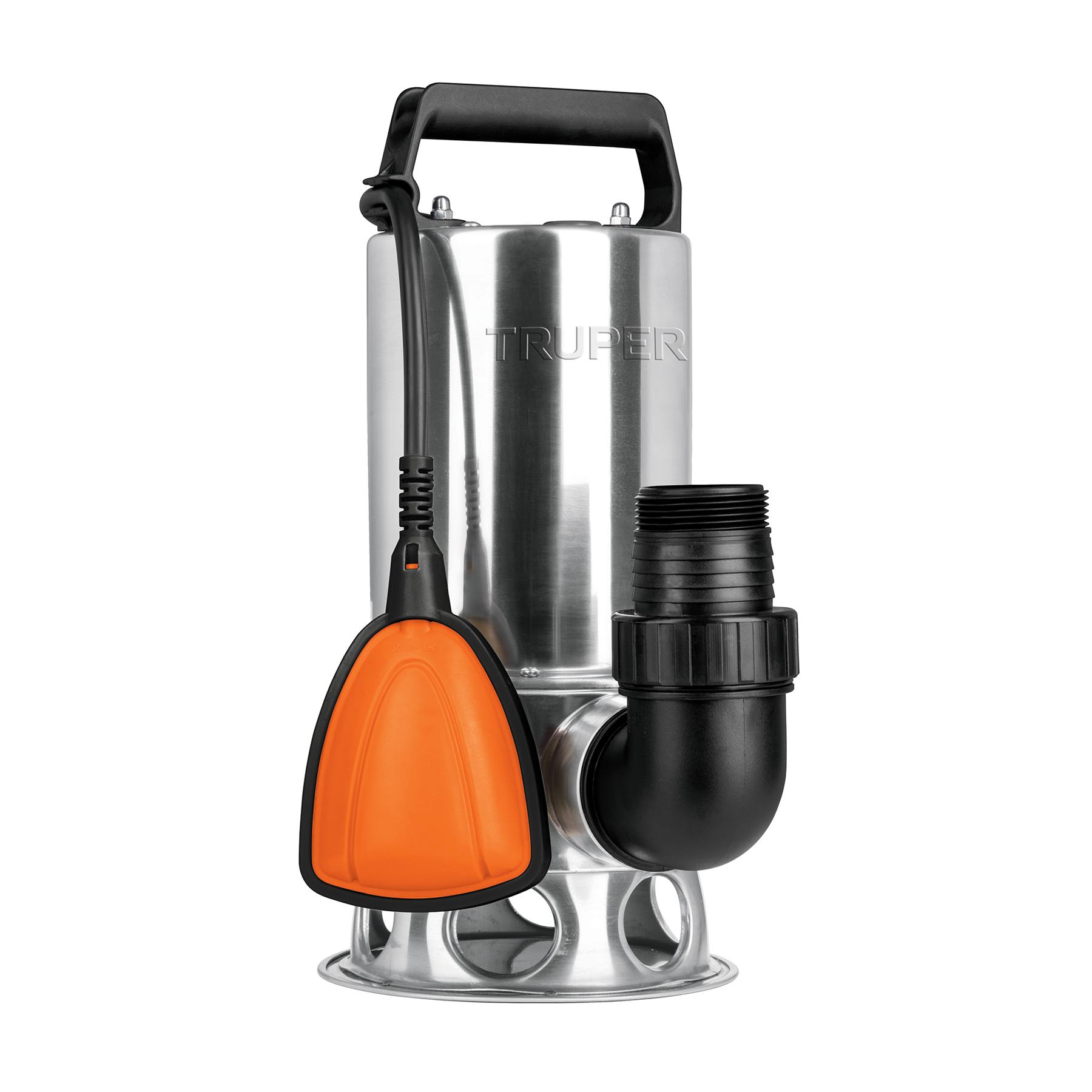 BOMBA SUMERGIBLE ACERO INOXIDABLE, AGUA SUCIA, 1 HP, TRUPER