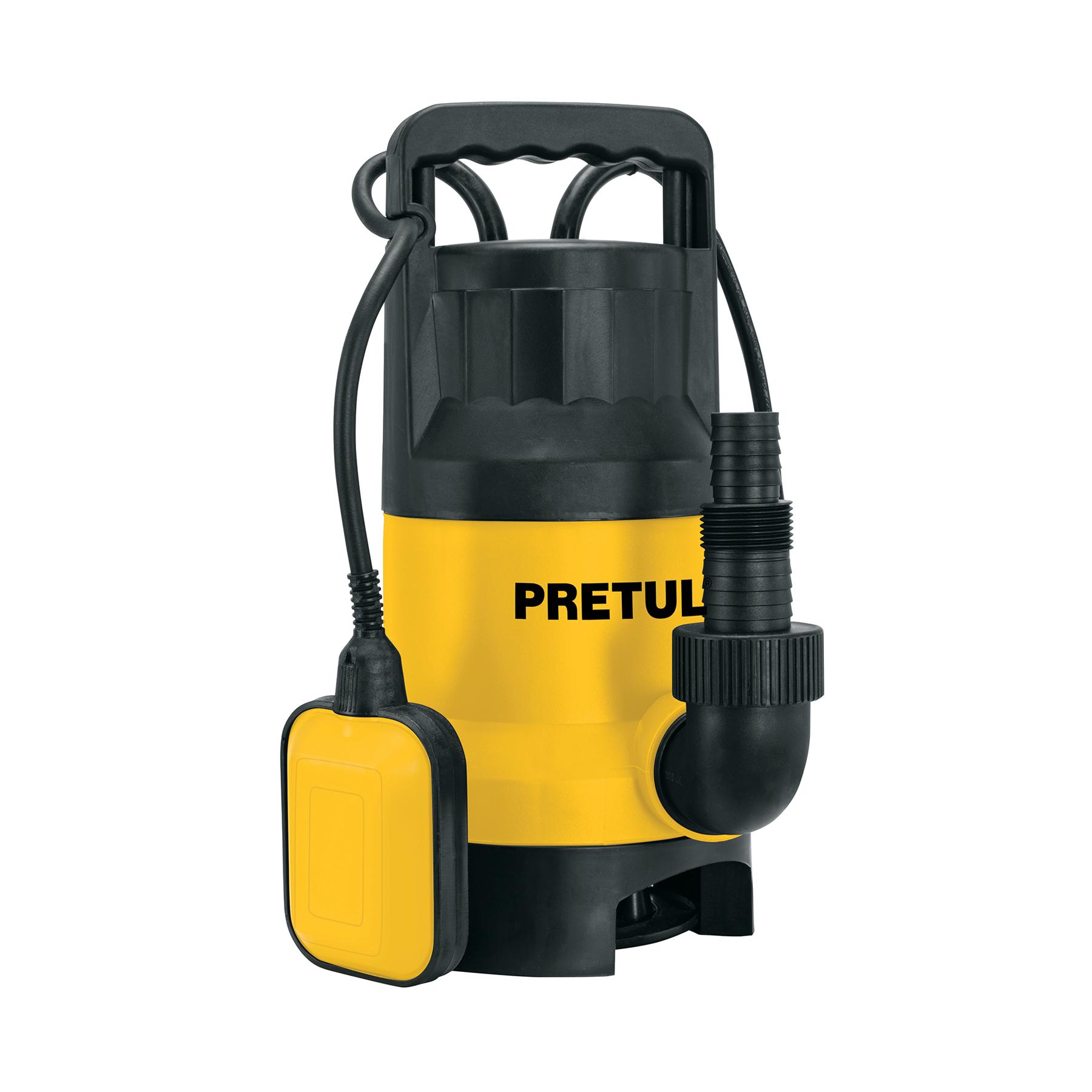 BOMBA SUMERGIBLE PLÁSTICA, 1 HP PARA AGUA SUCIA, PRETUL