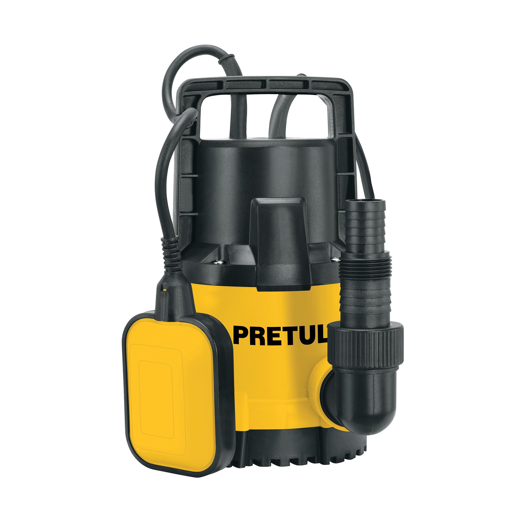 BOMBA SUMERGIBLE PLÁSTICA, 3/4 HP PARA AGUA LIMPIA, PRETUL