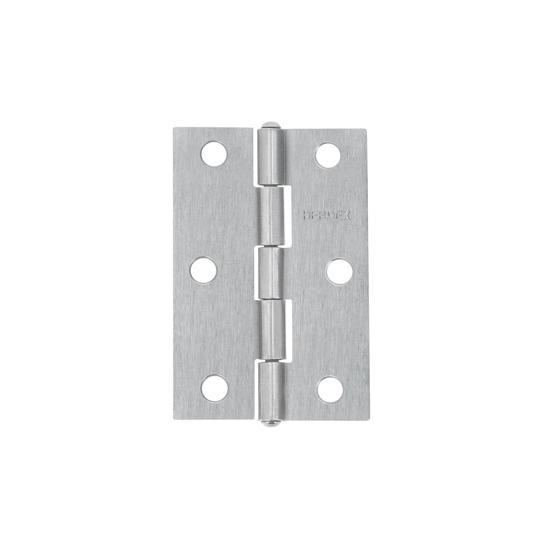 BISAGRA RECTANGULAR 2-1/2' ACERO PULIDO, HERMEX