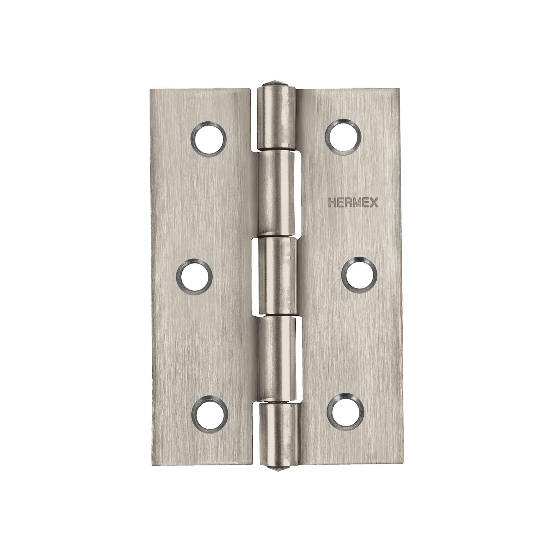 BISAGRA RECTANGULAR 2-1/2' ACERO INOXIDABLE, HERMEX