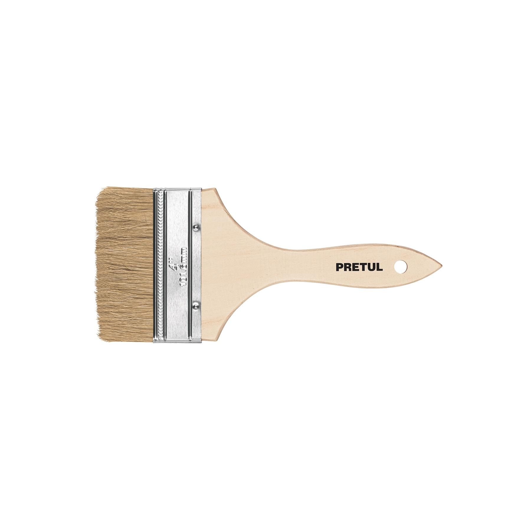 "BROCHA USO GENERAL DE 4"" CON MANGO DE MADERA, PRETUL"