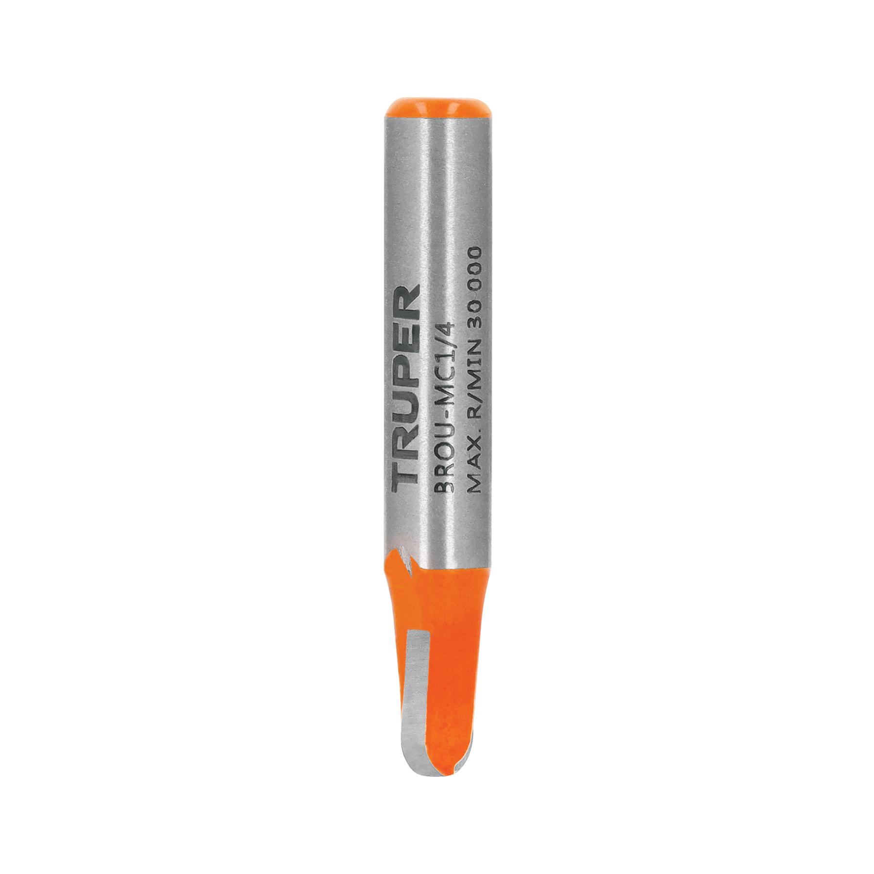 "BROCA PARA ROUTER, MEDIA CAÑA, 1/4"", TRUPER"