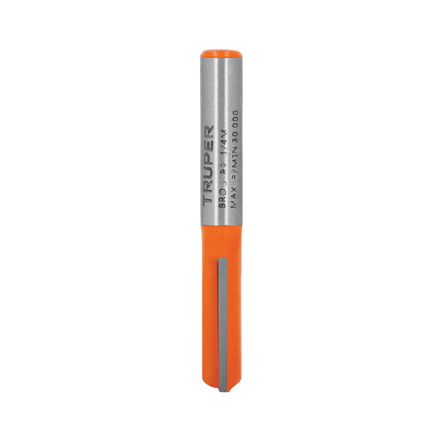 "BROCA PARA ROUTER, RECTA 2 FILOS, 1/4"", MEDIANA, TRUPER"