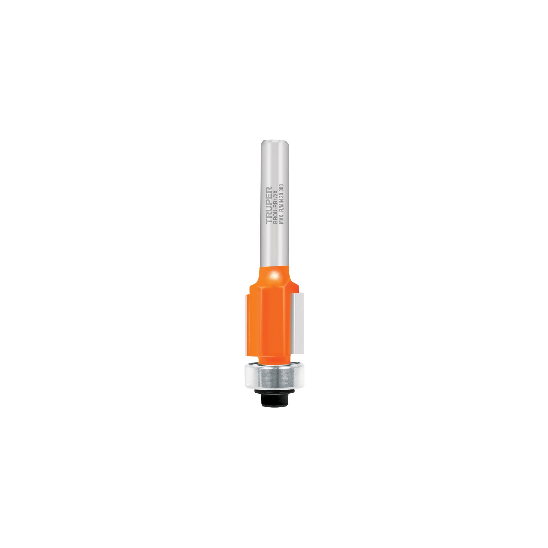 "BROCA PARA ROUTER, CORTE RECTO, 1/2"" CON BALERO, TRUPER"