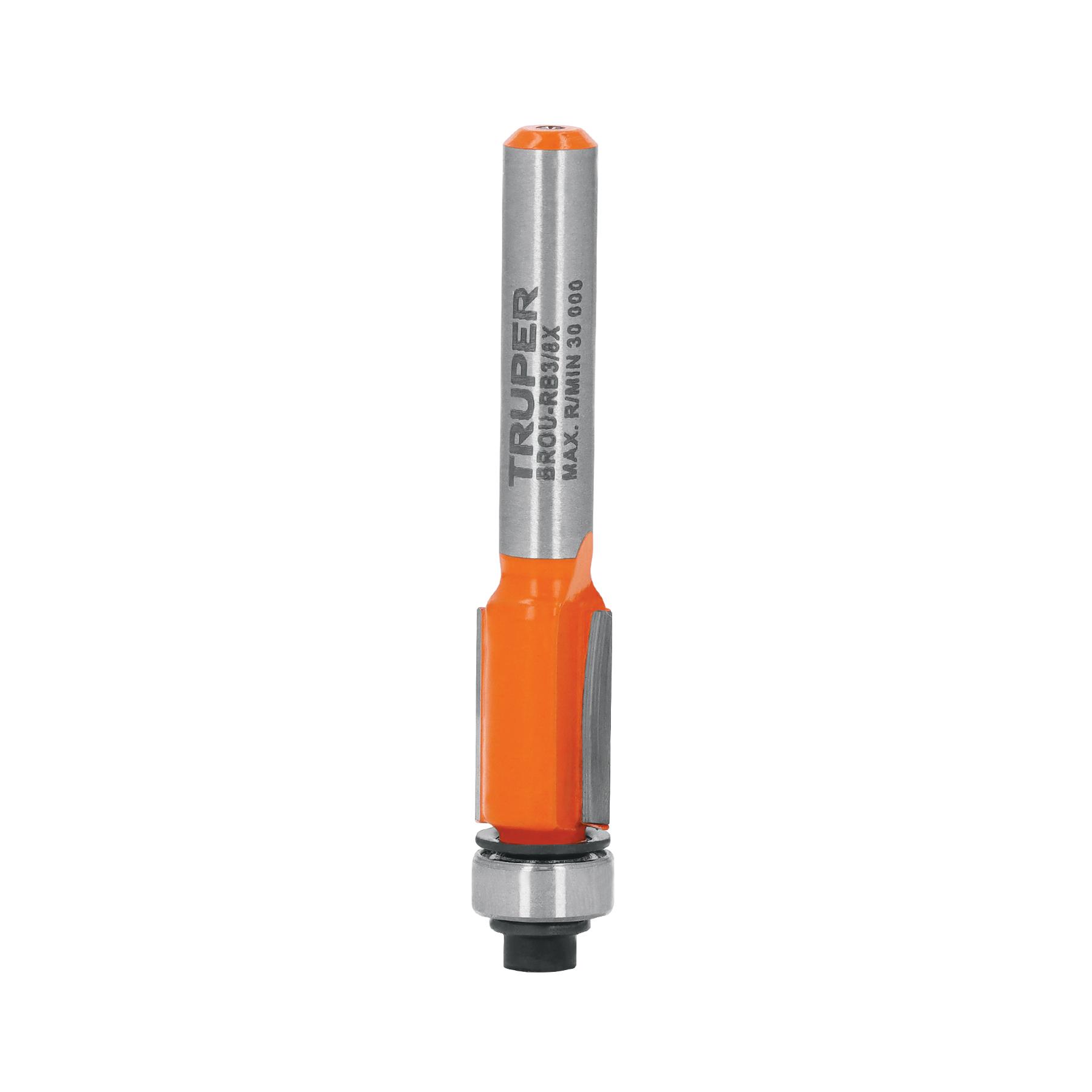 "BROCA PARA ROUTER, CORTE RECTO, 3/8"" CON BALERO, TRUPER"