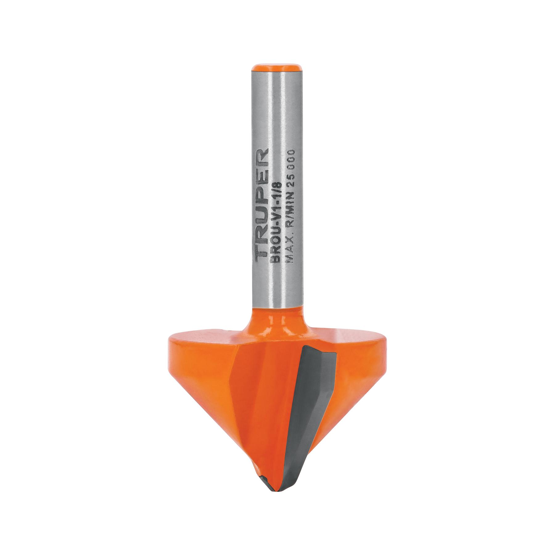 "BROCA PARA ROUTER, CORTE EN ""V"", 1-1/8"", TRUPER"