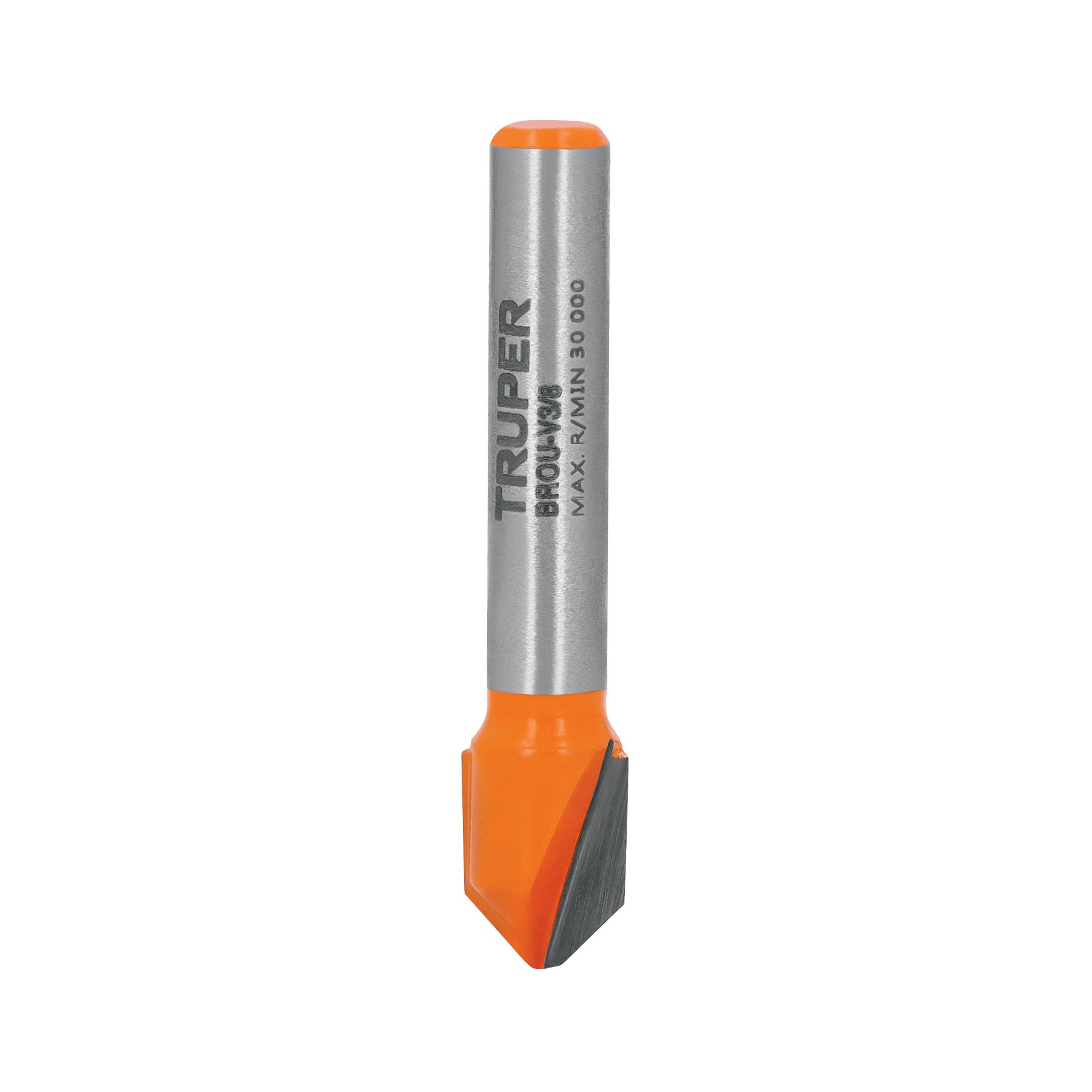"BROCA PARA ROUTER, CORTE EN ""V"", 3/8"", TRUPER"