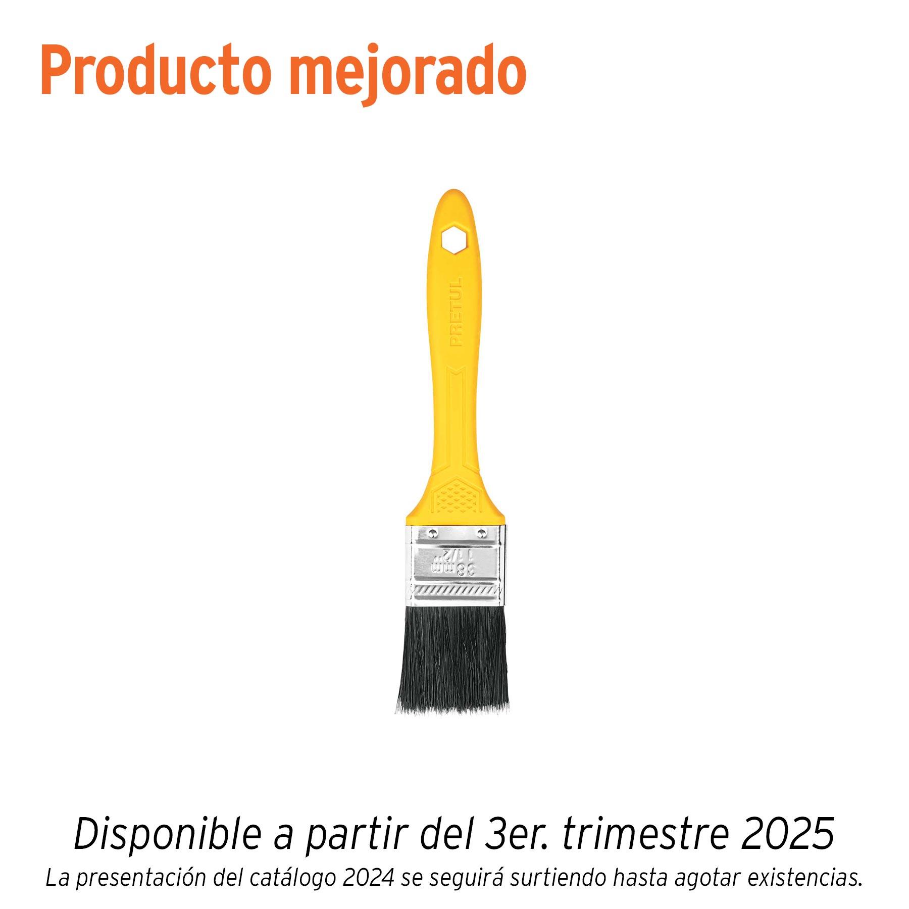 "BROCHA USO GENERAL DE 1-1/2"" CON MANGO DE PLÁSTICO, PRETUL"
