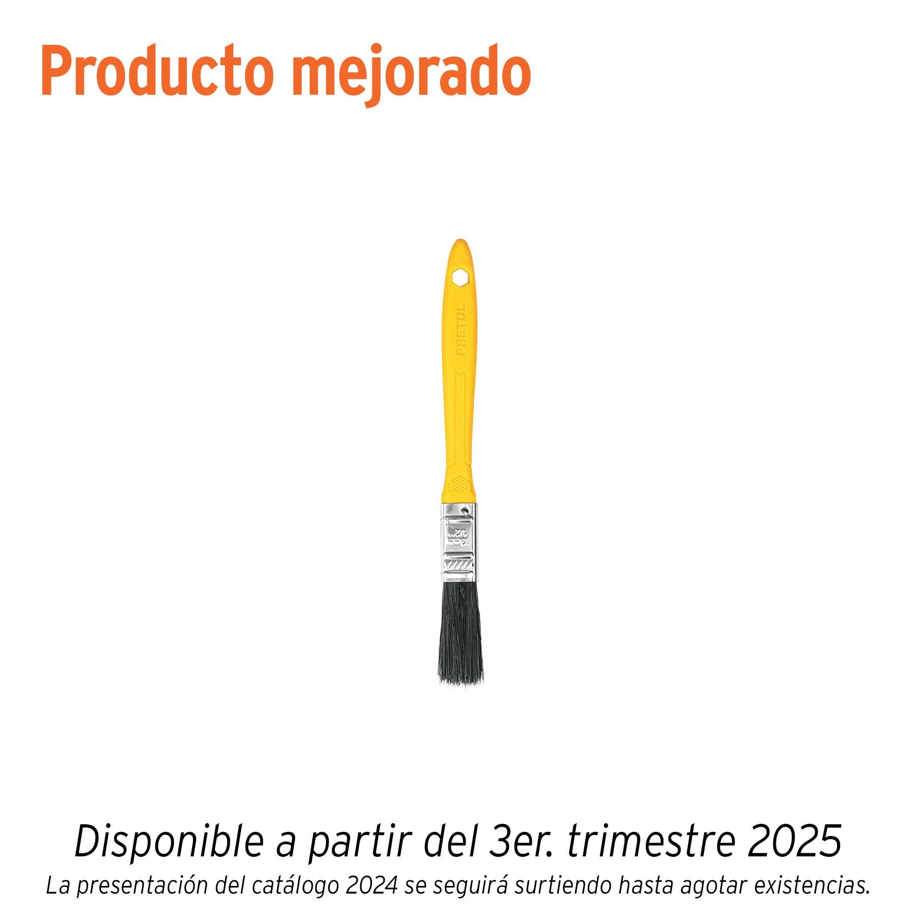 "BROCHA USO GENERAL DE 1/2"" CON MANGO DE PLÁSTICO, PRETUL"
