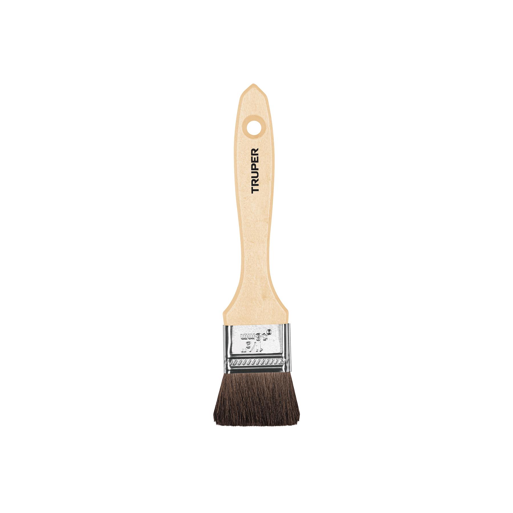 "BROCHA PELO DE CAMELLO DE 1-1/2"" CON MANGO DE MADERA, TRUPER"