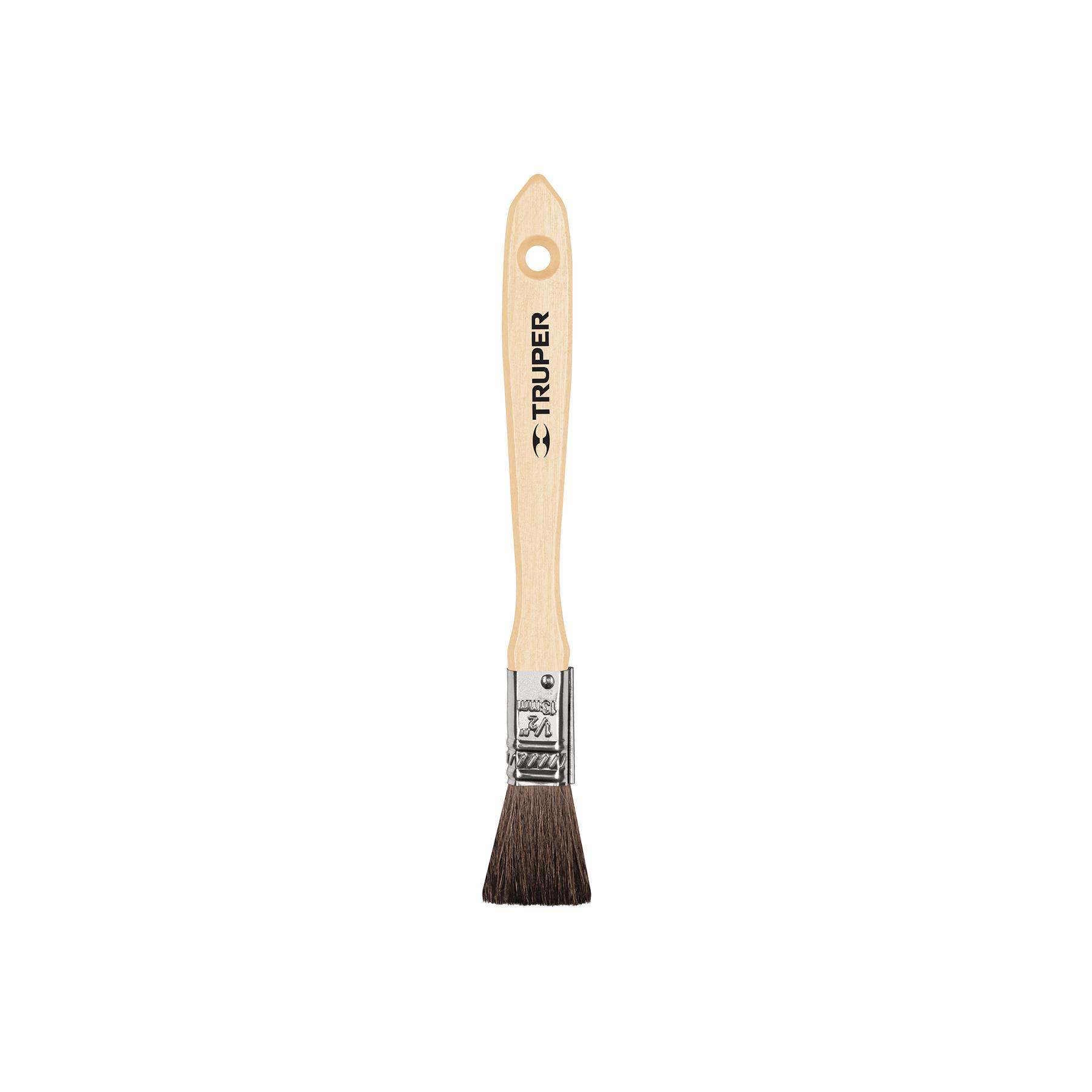 "BROCHA PELO DE CAMELLO DE 1/2"" CON MANGO DE MADERA, TRUPER"