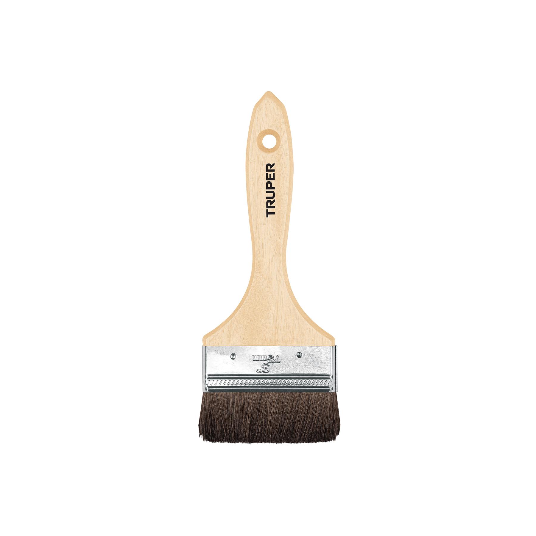 "BROCHA PELO DE CAMELLO DE 3"" CON MANGO DE MADERA, TRUPER"