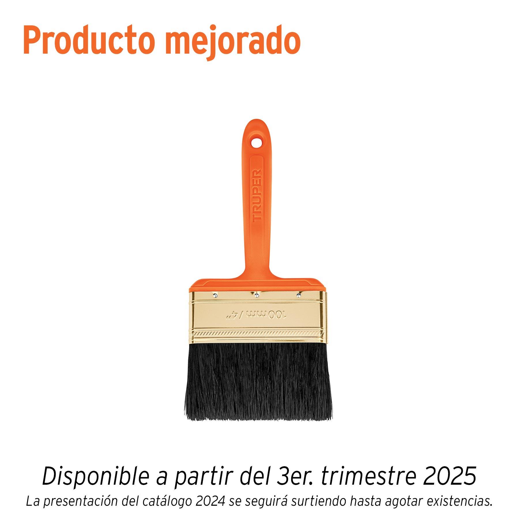"BROCHA PROFESIONAL DE 4"" CON MANGO DE PLÁSTICO, TRUPER"