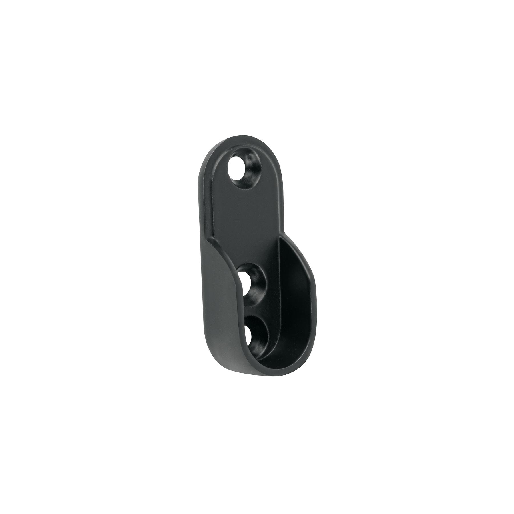 BRIDA PARA TUBO OVALADO DE CLOSET, NEGRA