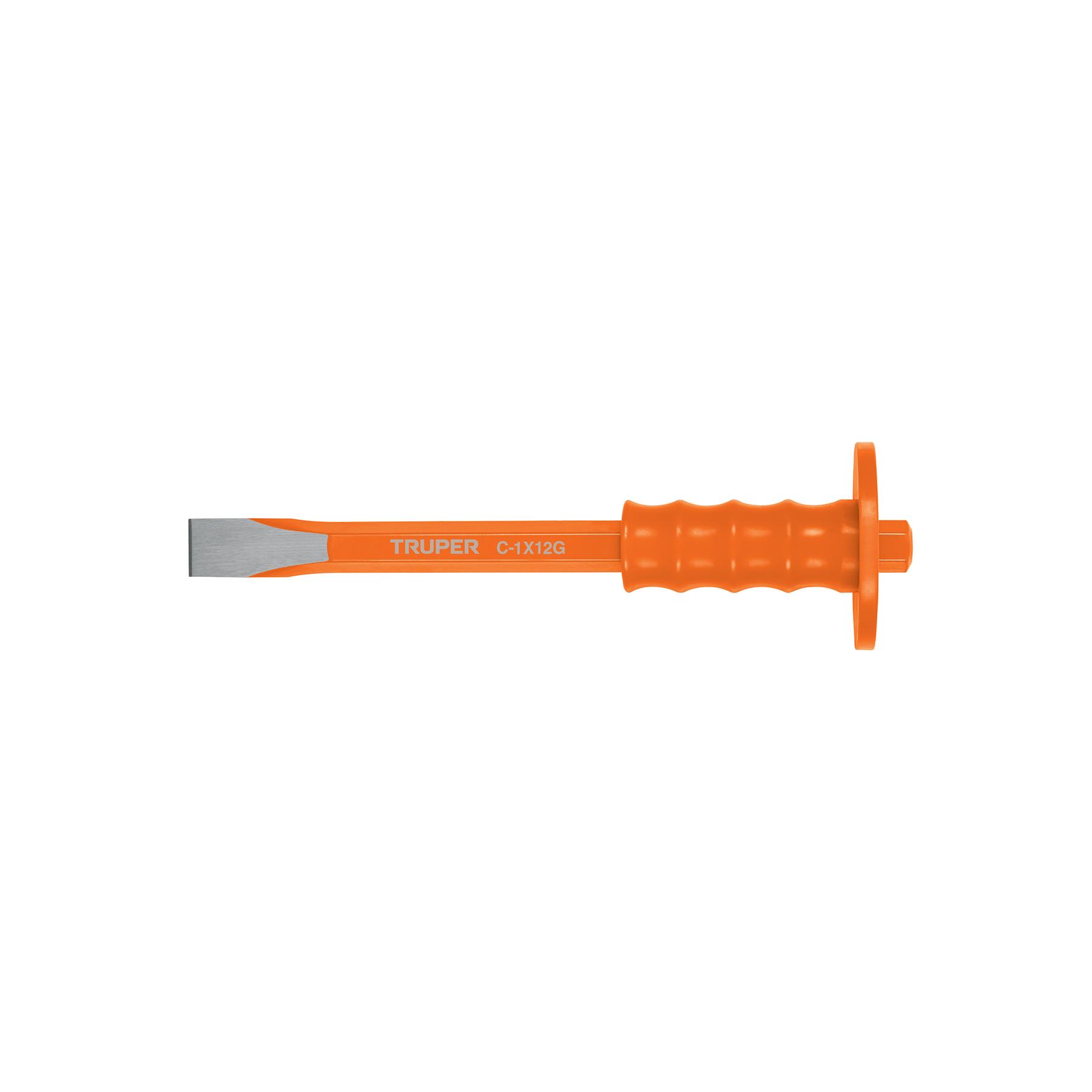 "CINCEL DE CORTE FRÍO 1 X 12"" CON GRIP, TRUPER"