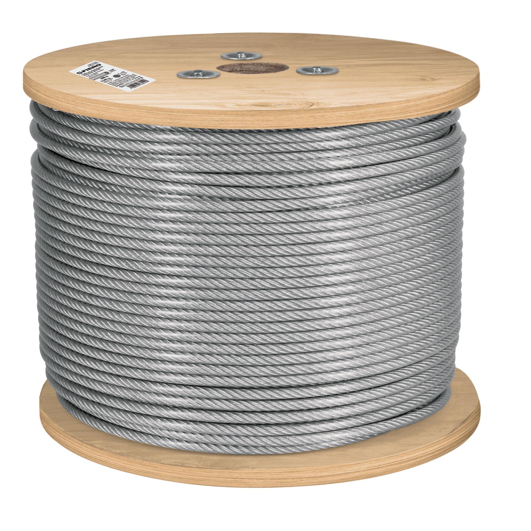 "METRO CABLE FLEXIBLE 1/4"" ACERO 7X19 RECUBIERTO PVC, 300 M"