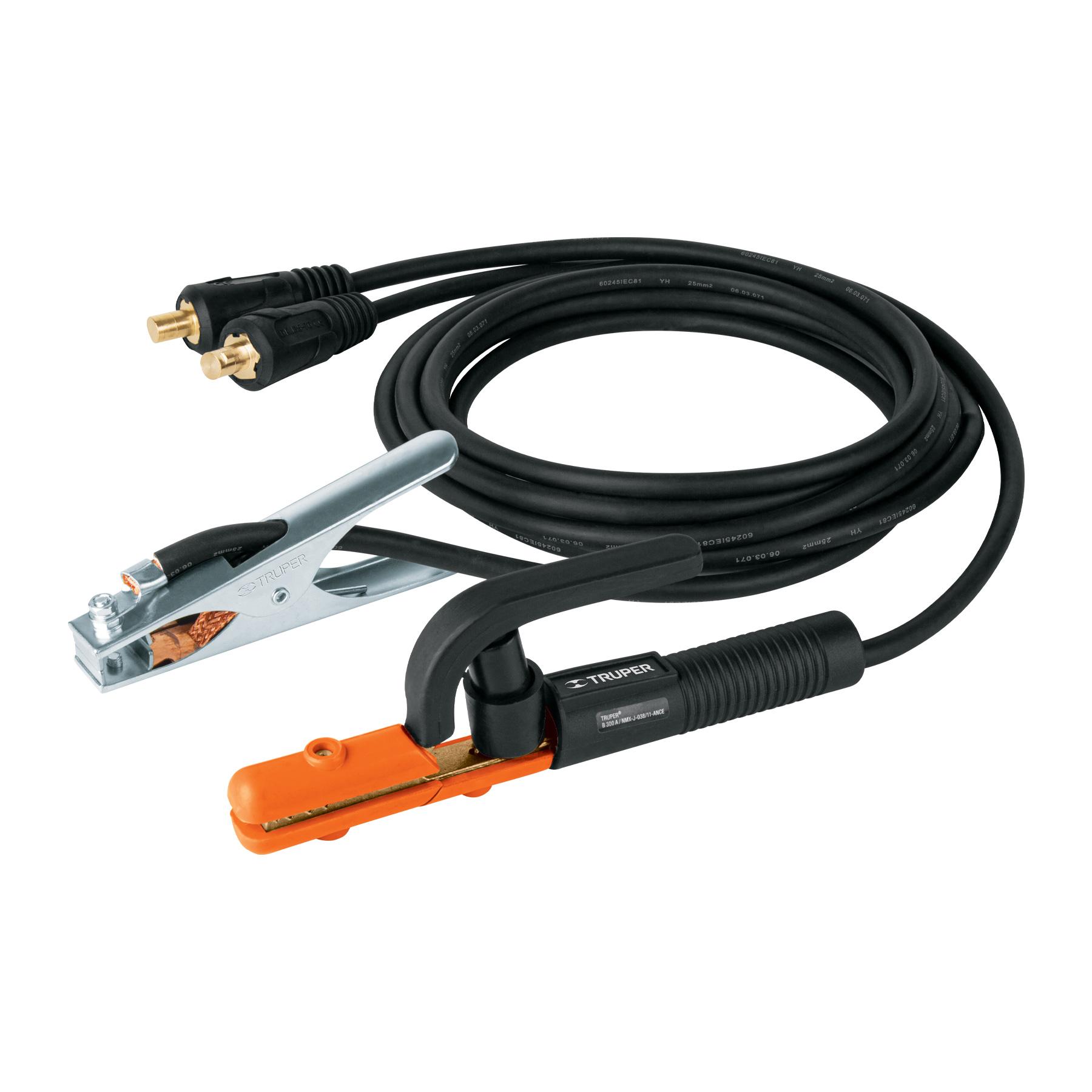 CABLES C/PORTAELECTRODO Y PINZA A TIERRA, MULTIPROCESOS