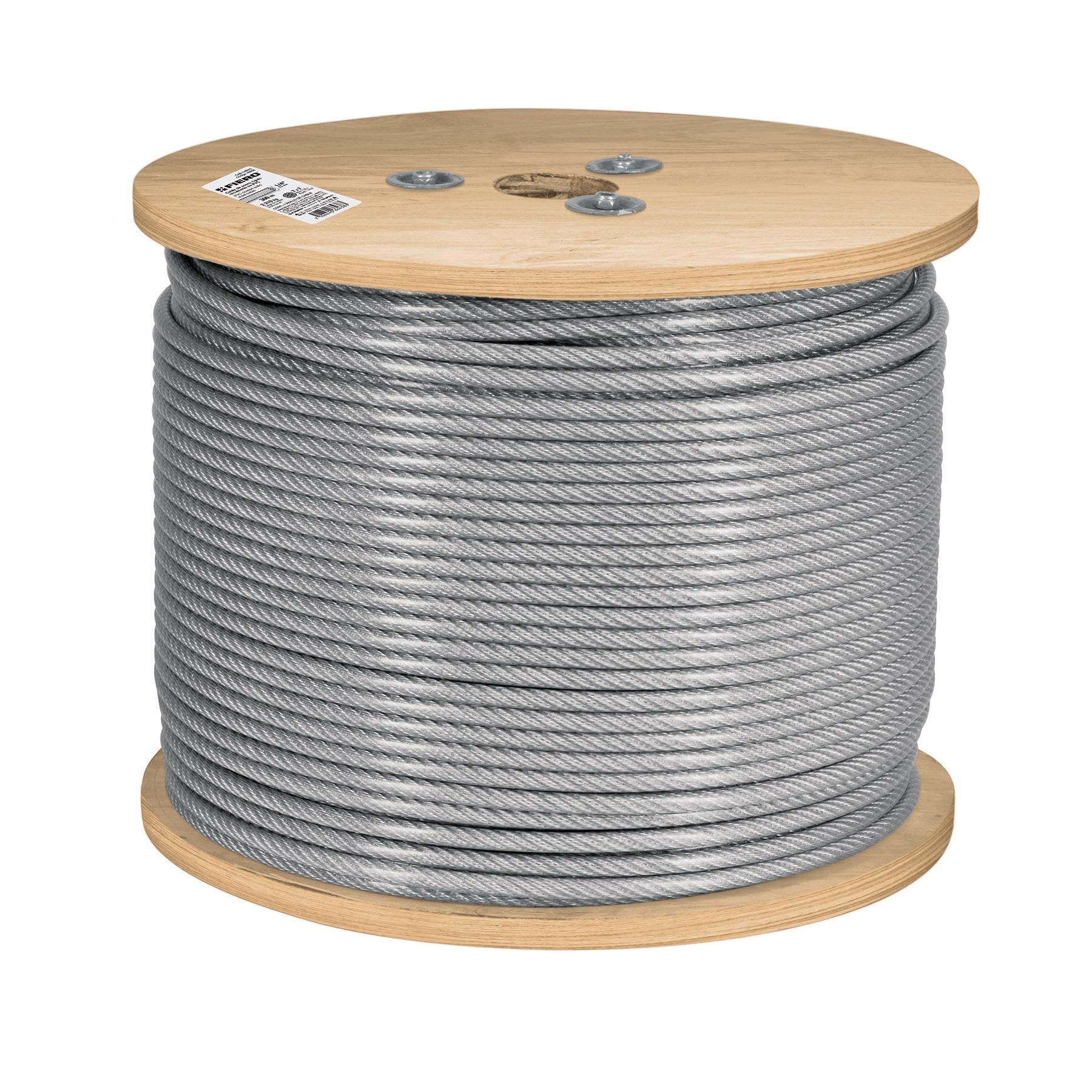 "METRO CABLE FLEXIBLE 3/16"" ACERO 7X19 RECUBIERTO PVC, 300 M"