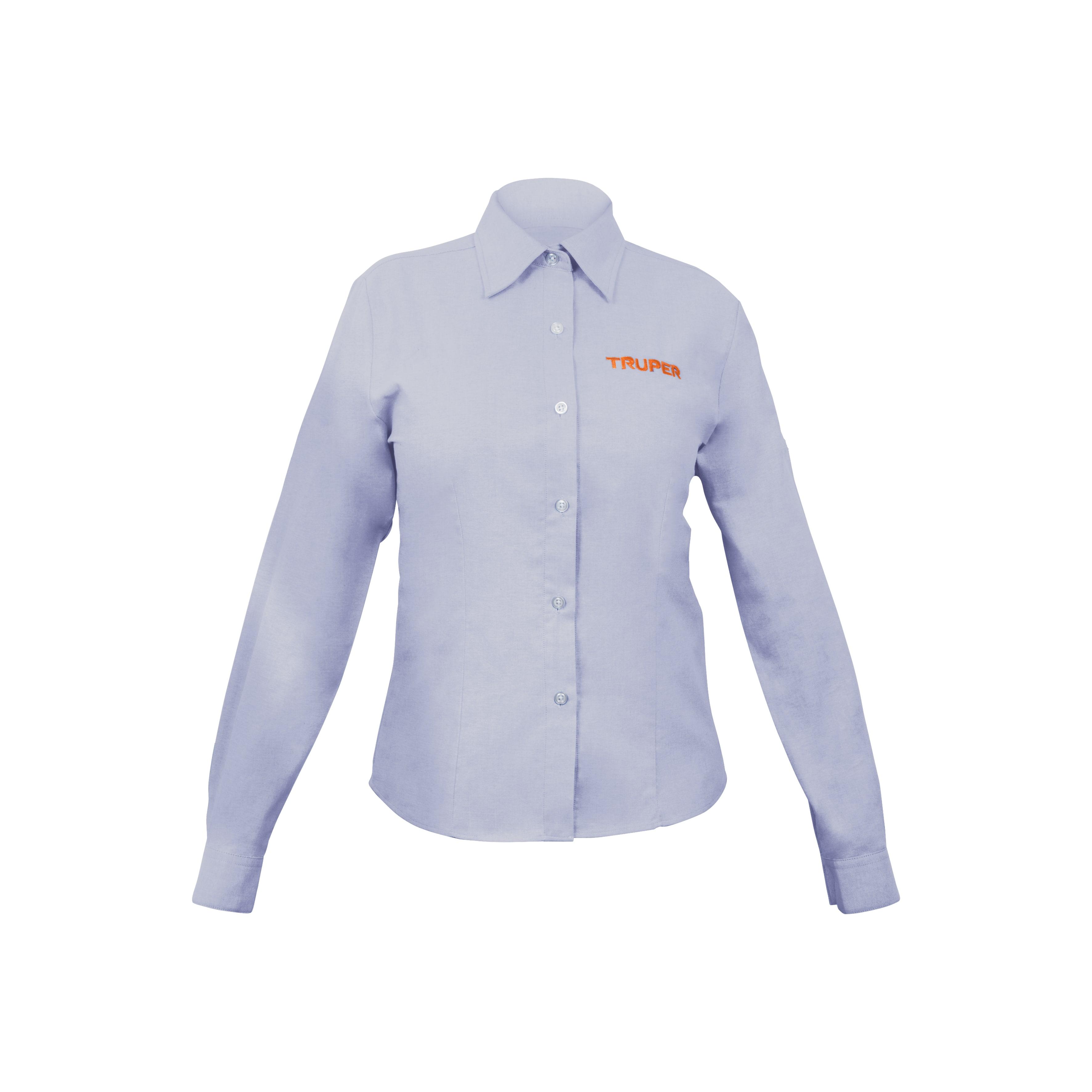 CAMISA MANGA LARGA PARA MUJER, AZUL, CH, TRUPER