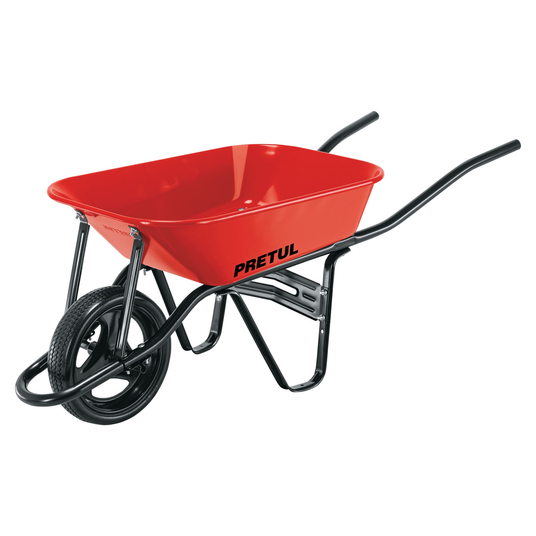 CARRETILLA 3.5 FT3 ROJA IMPONCHABLE, BASTIDOR TUBULAR, PRETU