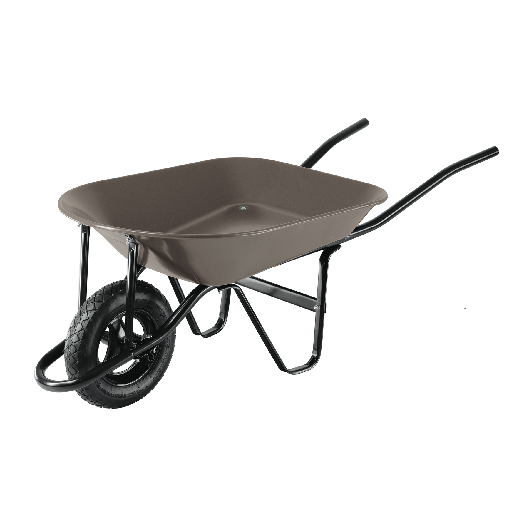 CARRETILLA 4.5 FT3 GRIS NEUMÁTICA, BASTIDOR TUBULAR, PRETUL