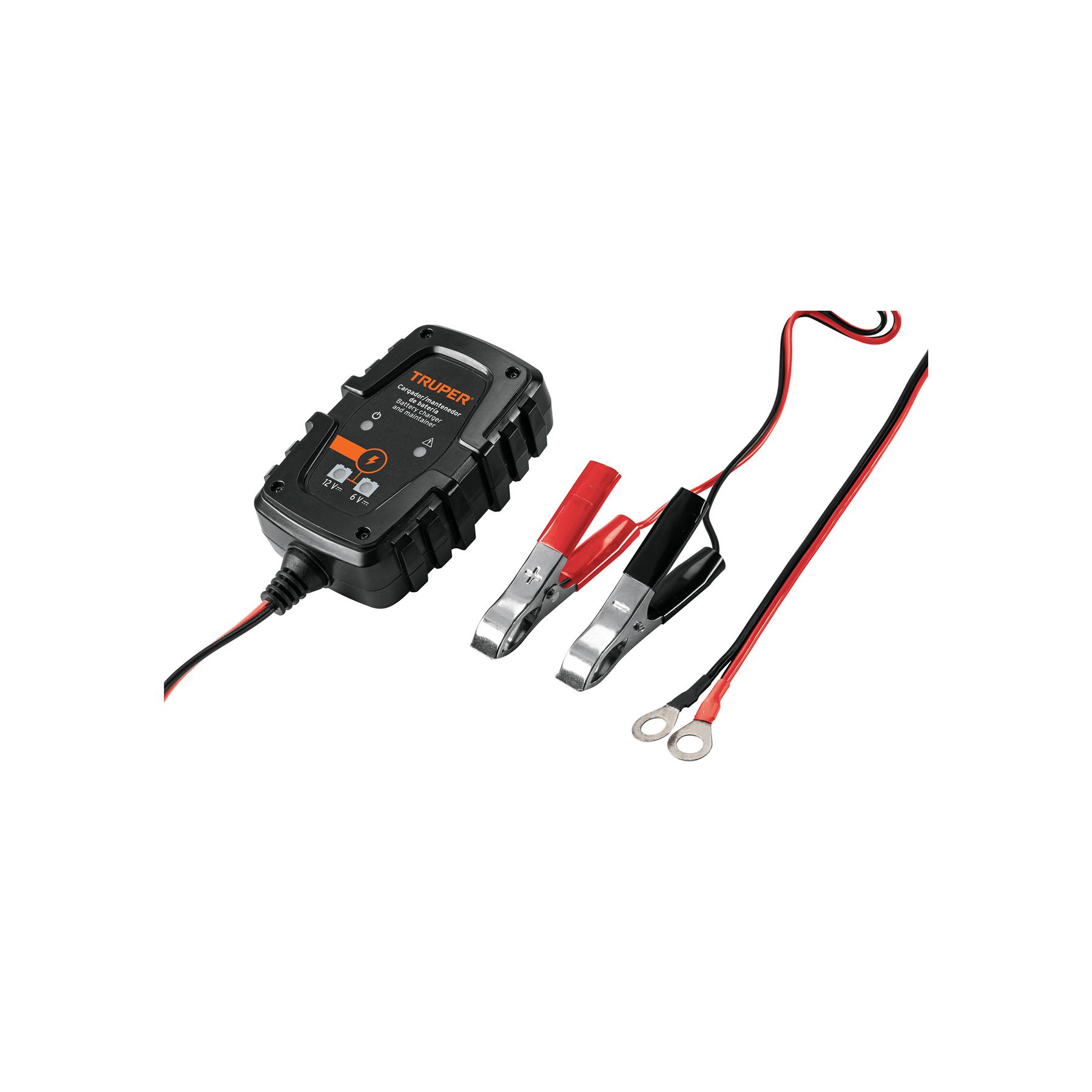 CARGADOR / MANTENEDOR DE 1 A PARA BATERÍAS DE 6/12V, TRUPER