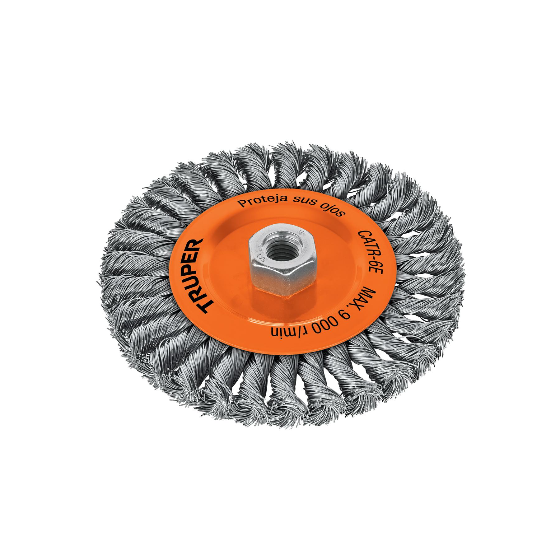 "CARDA CIRCULAR 6"" ALAMBRE TRENZADO, EJE 5/8""-11, TRUPER"