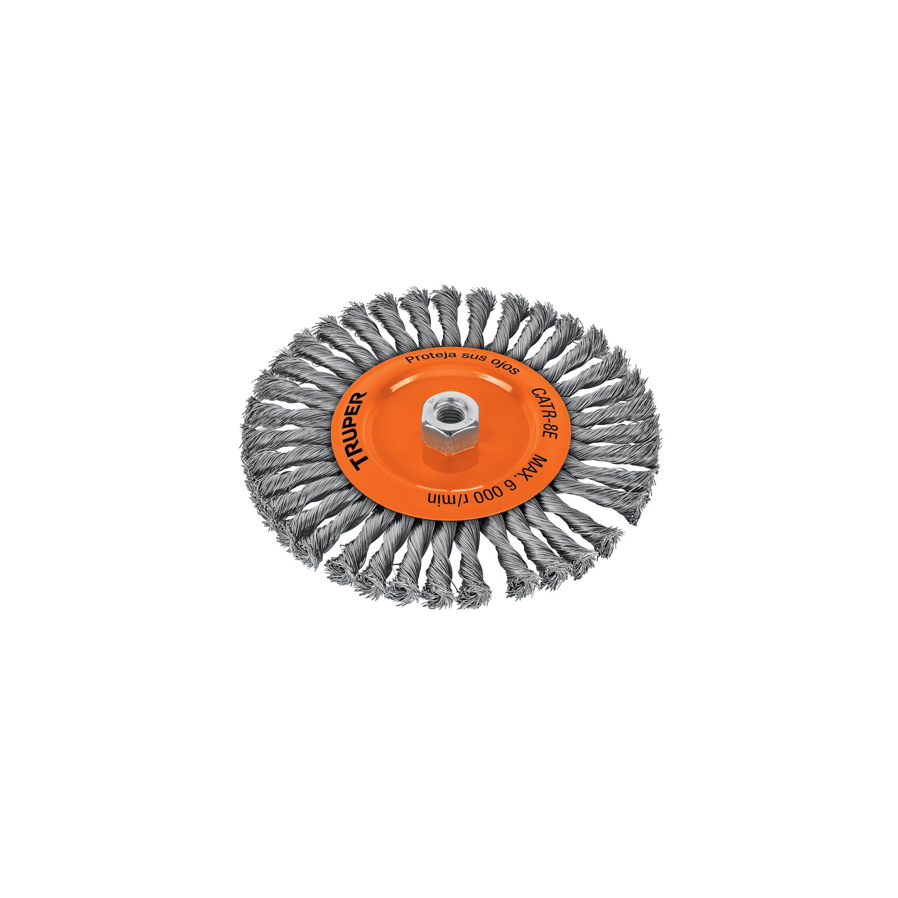 "CARDA CIRCULAR 8"" ALAMBRE TRENZADO, EJE 5/8""-11, TRUPER"