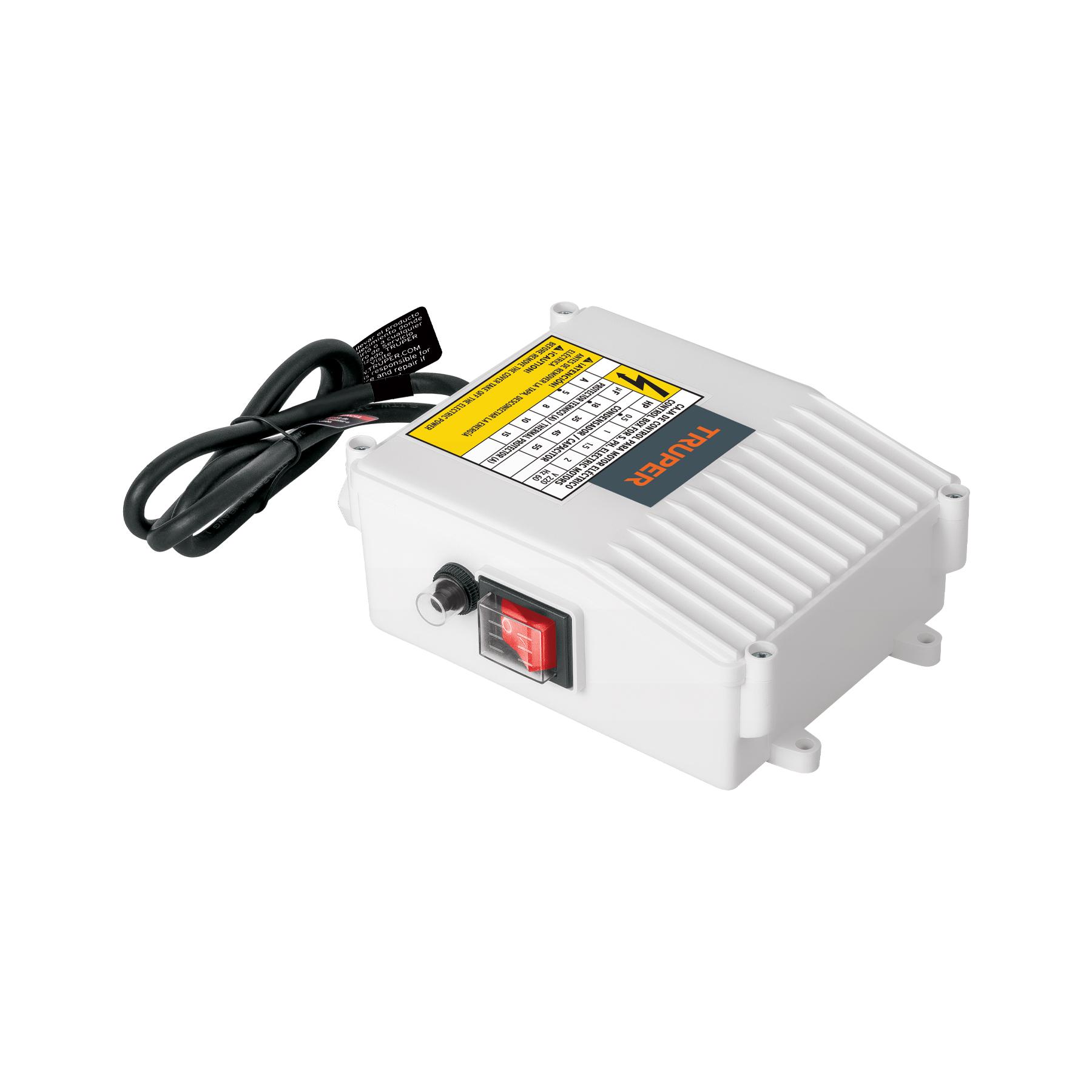 CAJA DE CONTROL P/BOMBA POZO PROFUNDO 1/2 HP, 220V, TRUPER