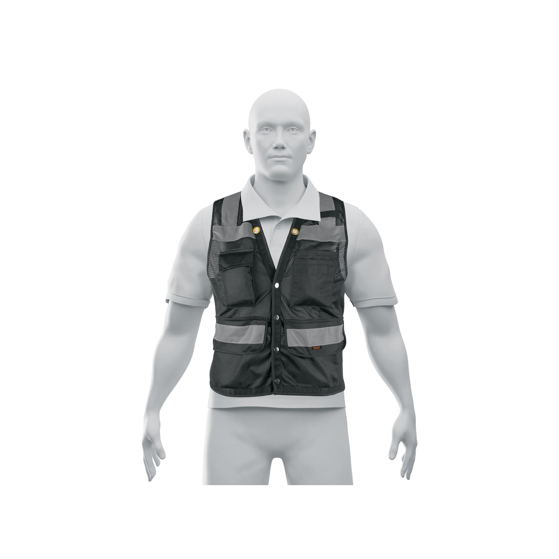 CHALECO SEGURIDAD REFORZADO NEGRO CON BOLSAS, L, EXPERT