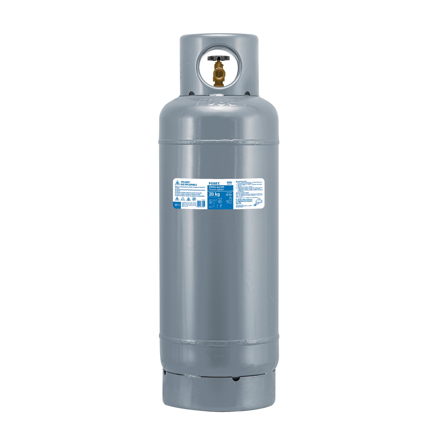 CILINDRO PORTÁTIL PARA GAS LP, 20KG, 16.82 KG/CM2