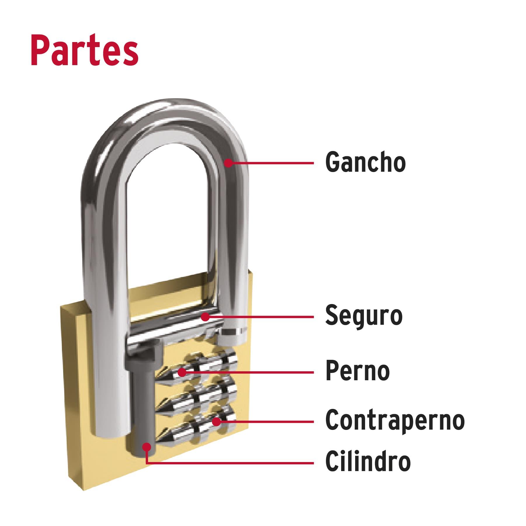 BLÍSTER CON 2 CANDADOS DE LATÓN DE 40MM CON GANCHO LARGO